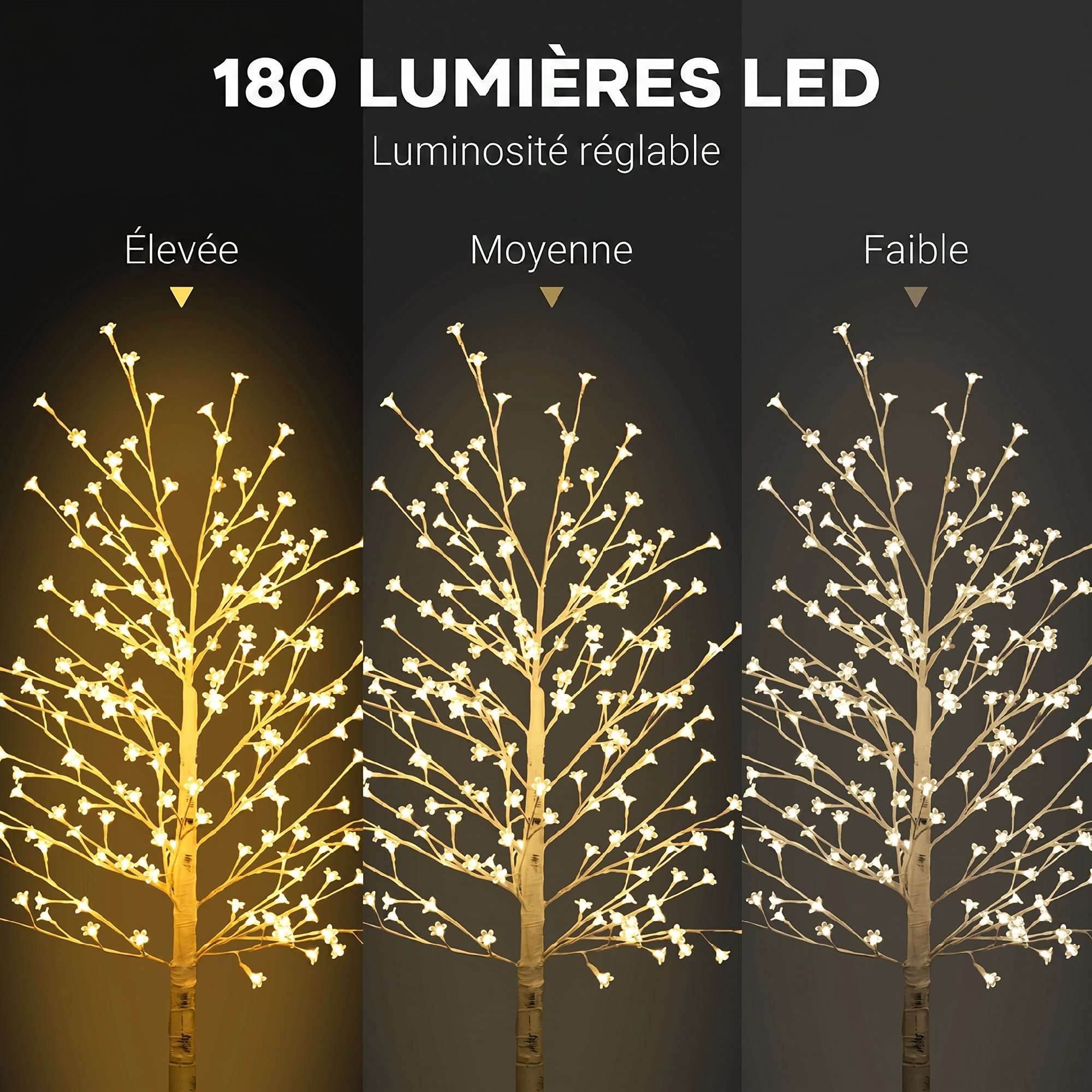 Arbre lumineux blanc