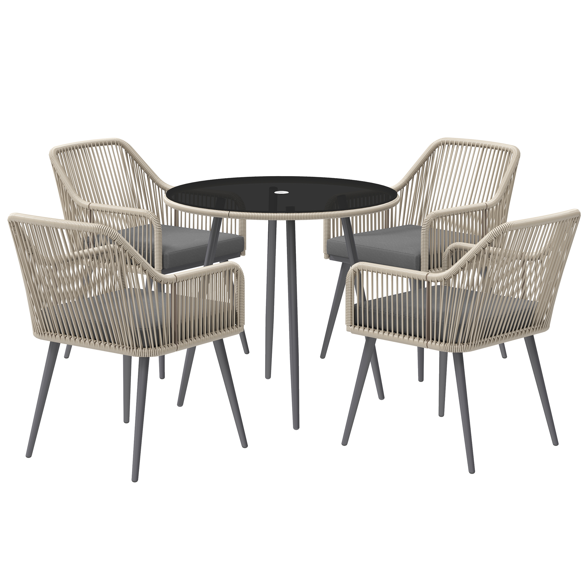 set da giardino 5 pezzi