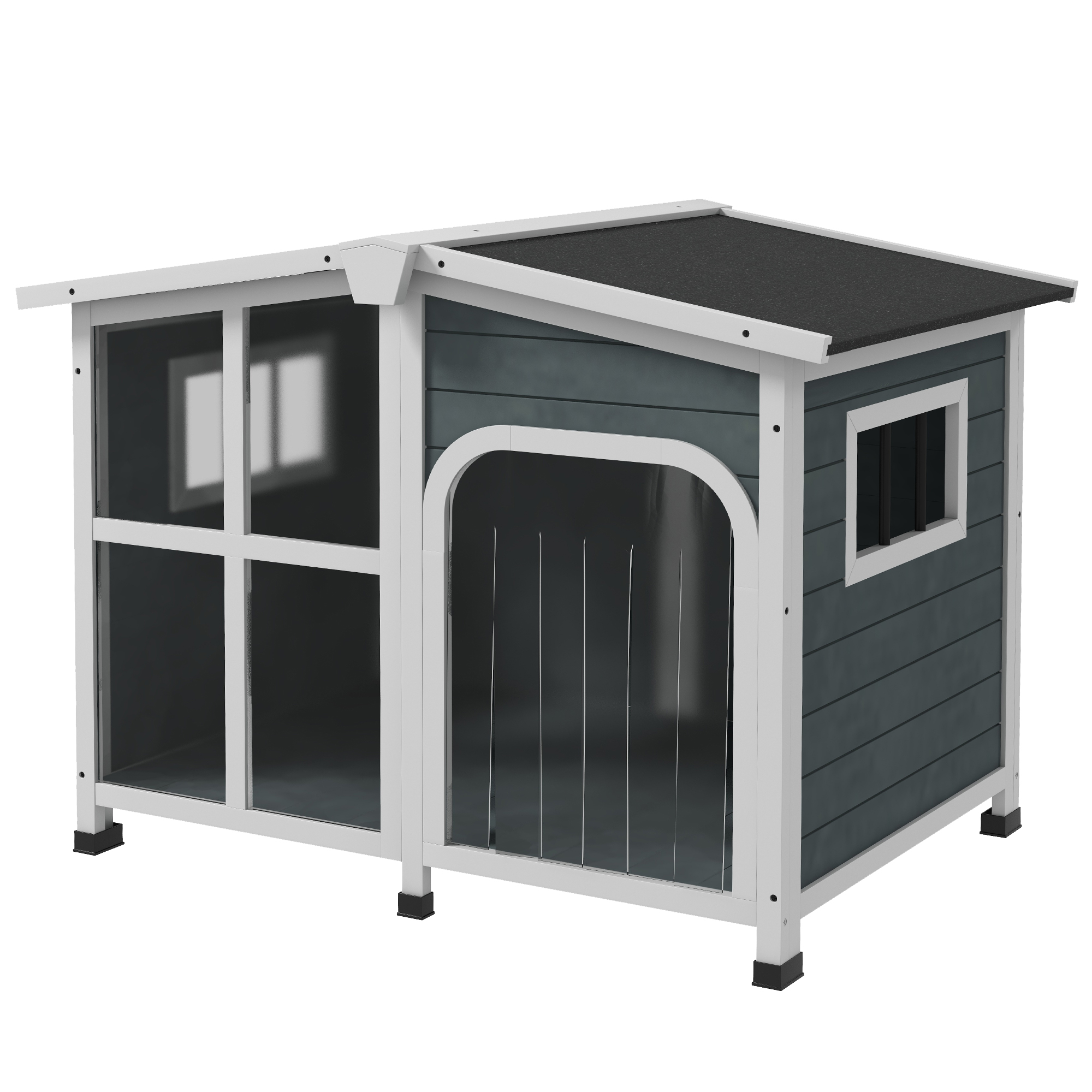 Niche pour petits chiens avec toit rabattable et fond amovible_voghion.com