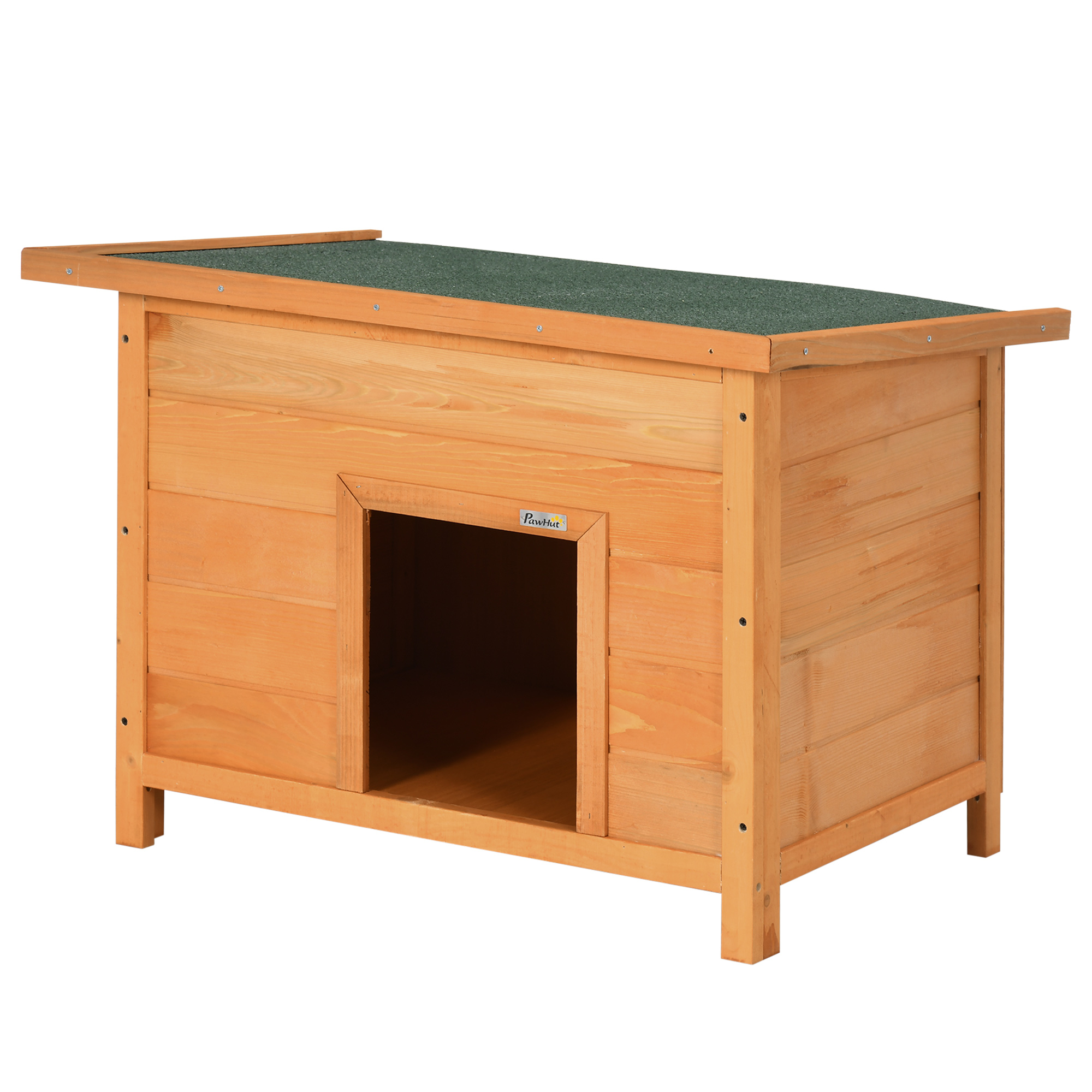 Caseta de madera elevada para perros - Estilo cabaña - Vista general