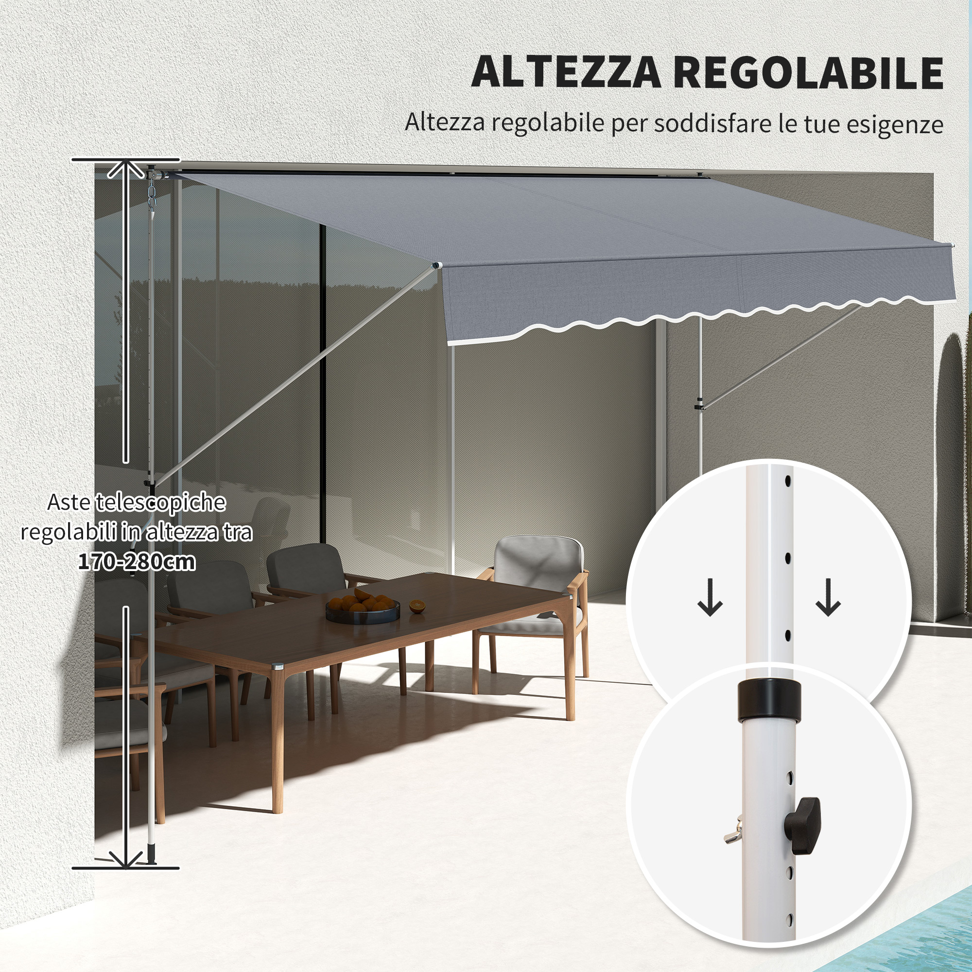 tenda in contesto esterno
