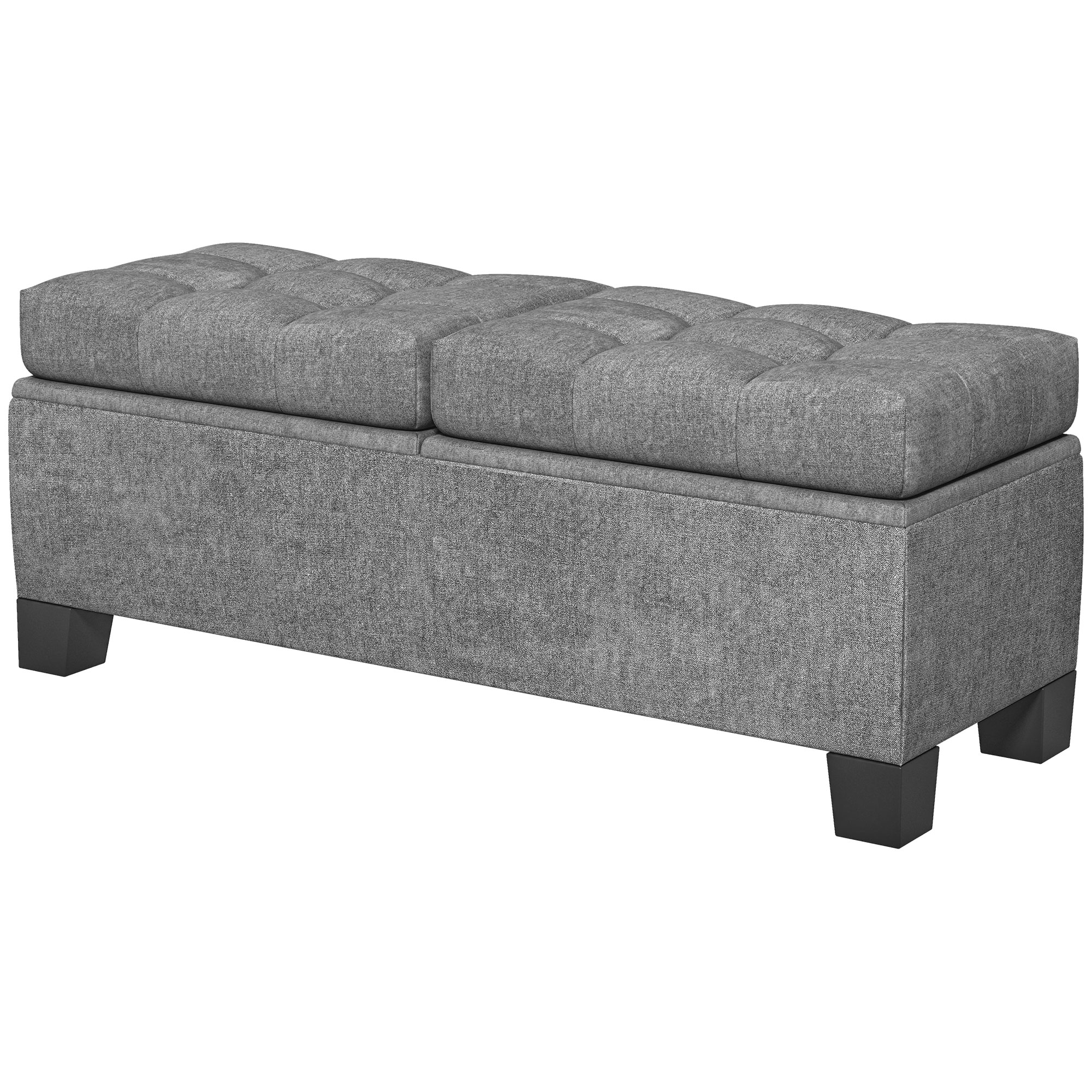 Banco almacenamiento gris Irovami 116 cm