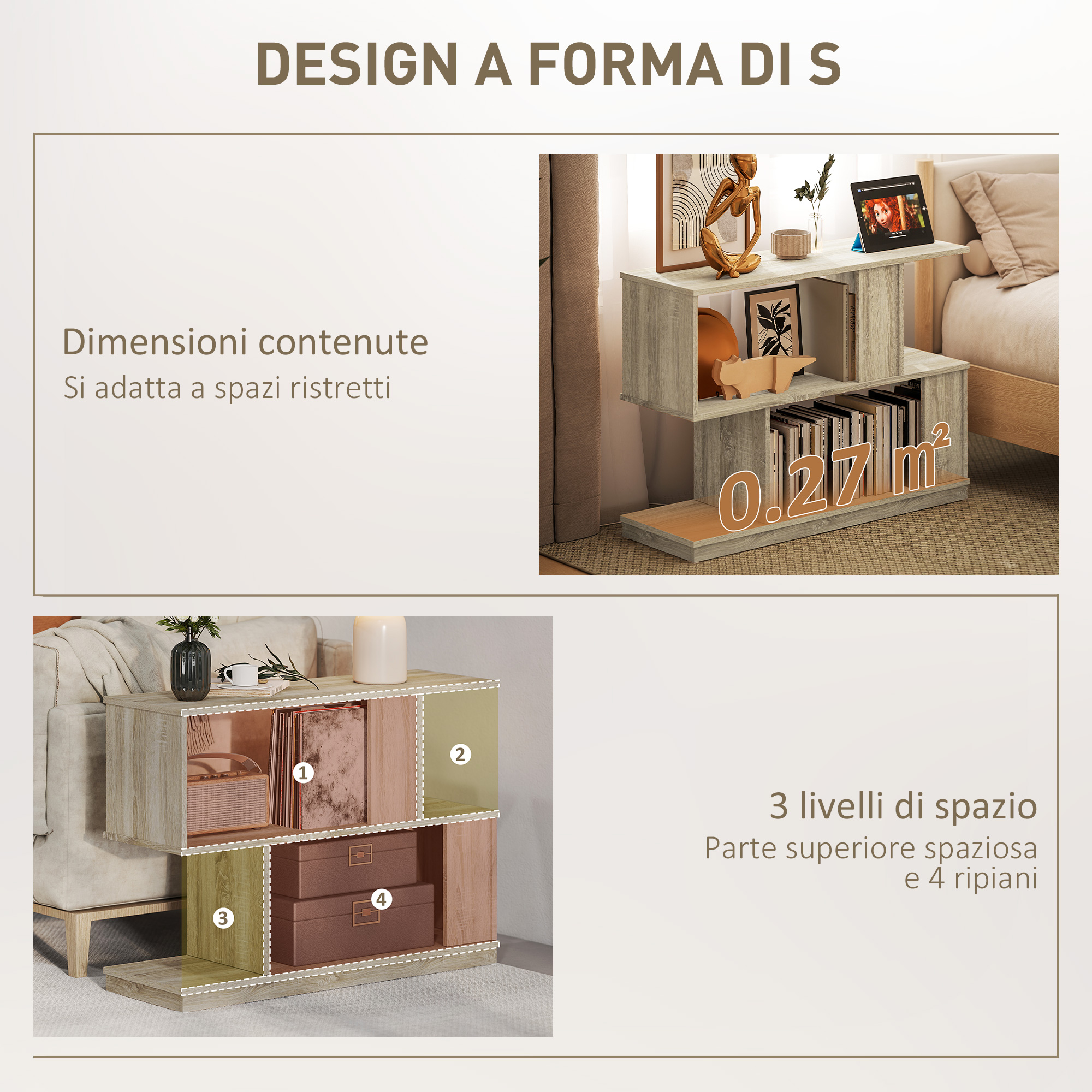 S-förmiger Beistelltisch – Naturholz-Finish_voghion.com