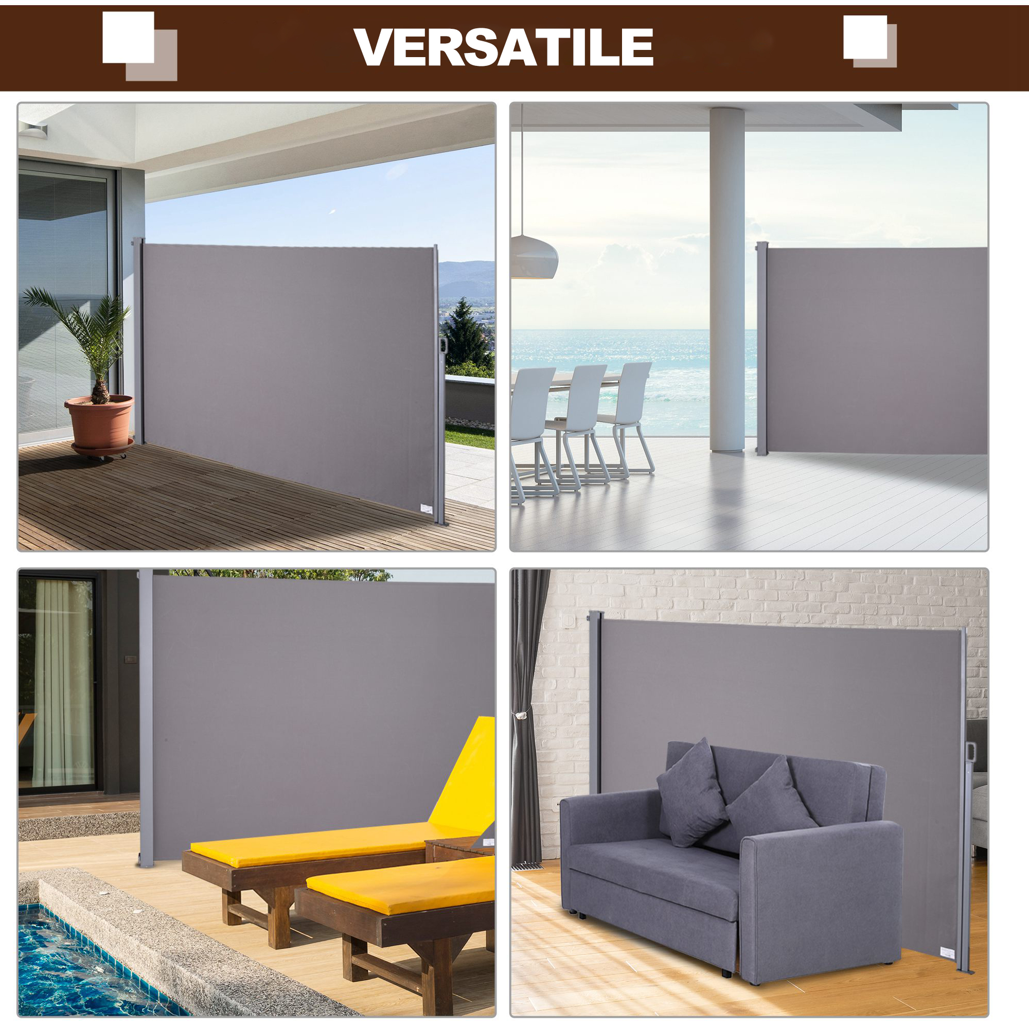 Tenda da sole laterale aperta