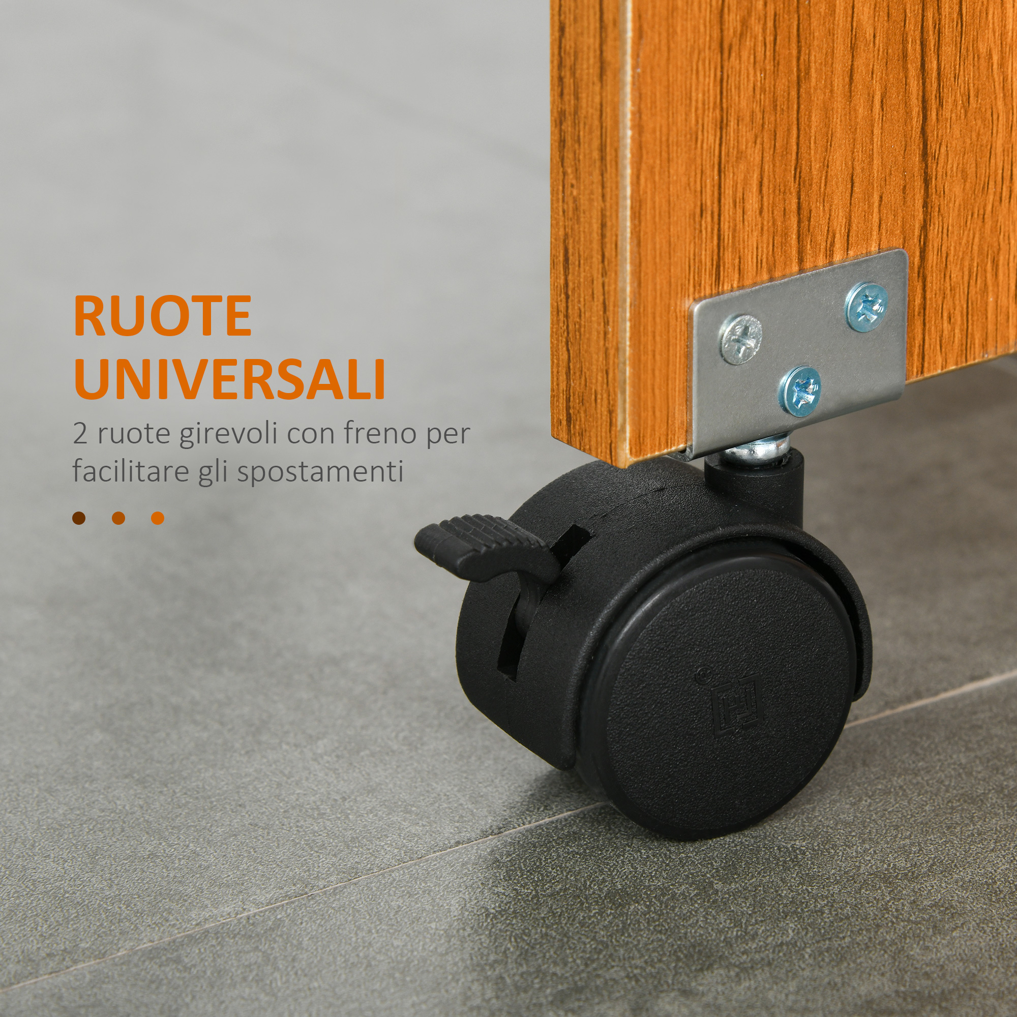 Ausziehbarer Esstisch, modernes Design, platzsparender Klapptisch mit Rollen, 120 × 80 × 73 cm_voghion.com