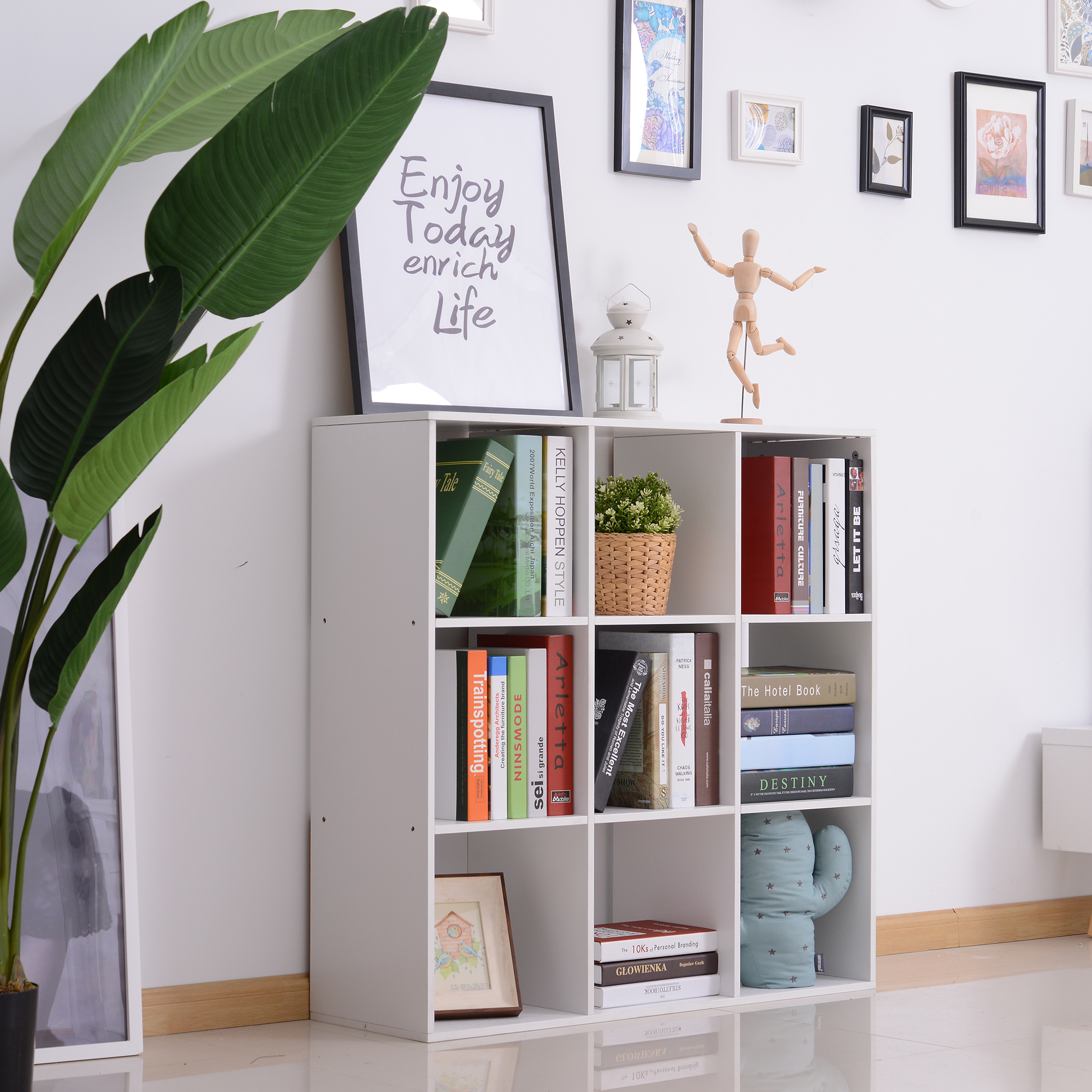9 cubos abiertos estantería modular