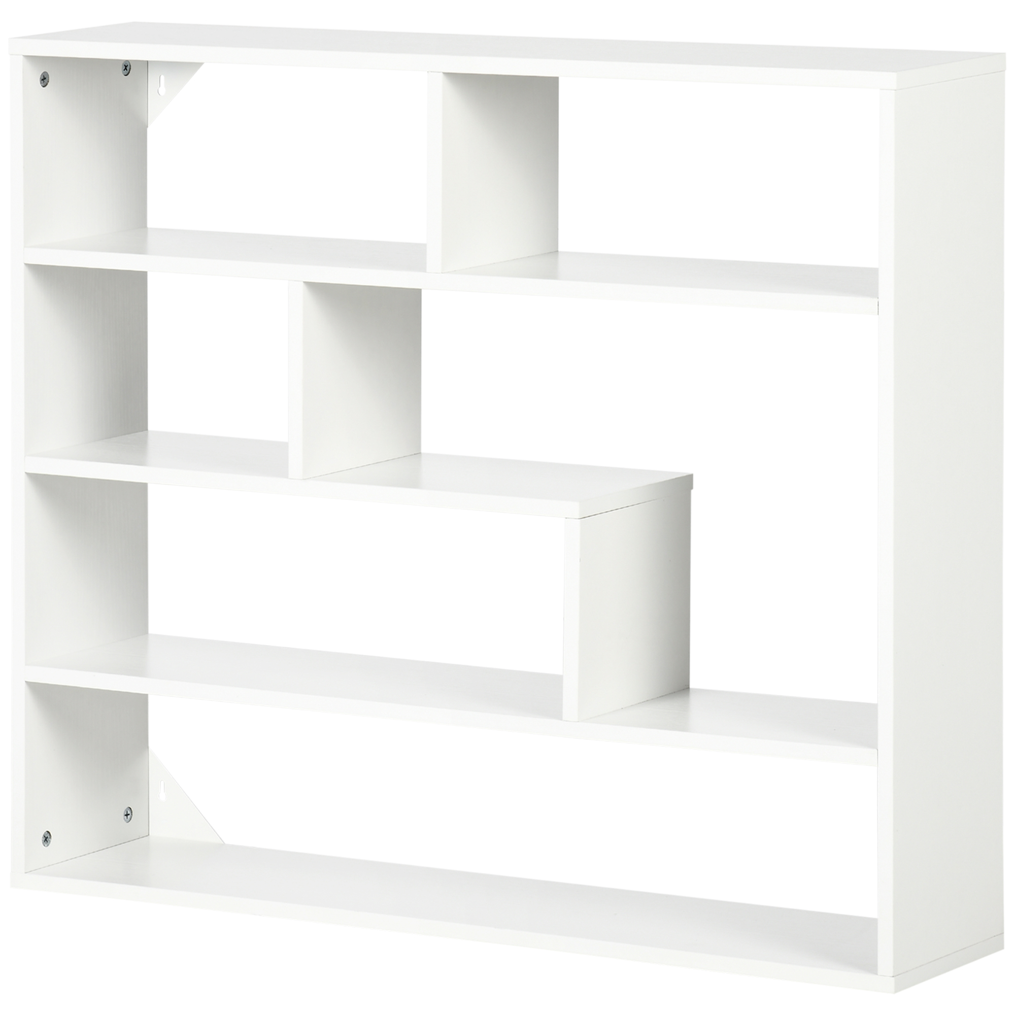 Wandregal Mit 7 Fächern Hängeregal Im Modernen Design Weiß_voghion.com