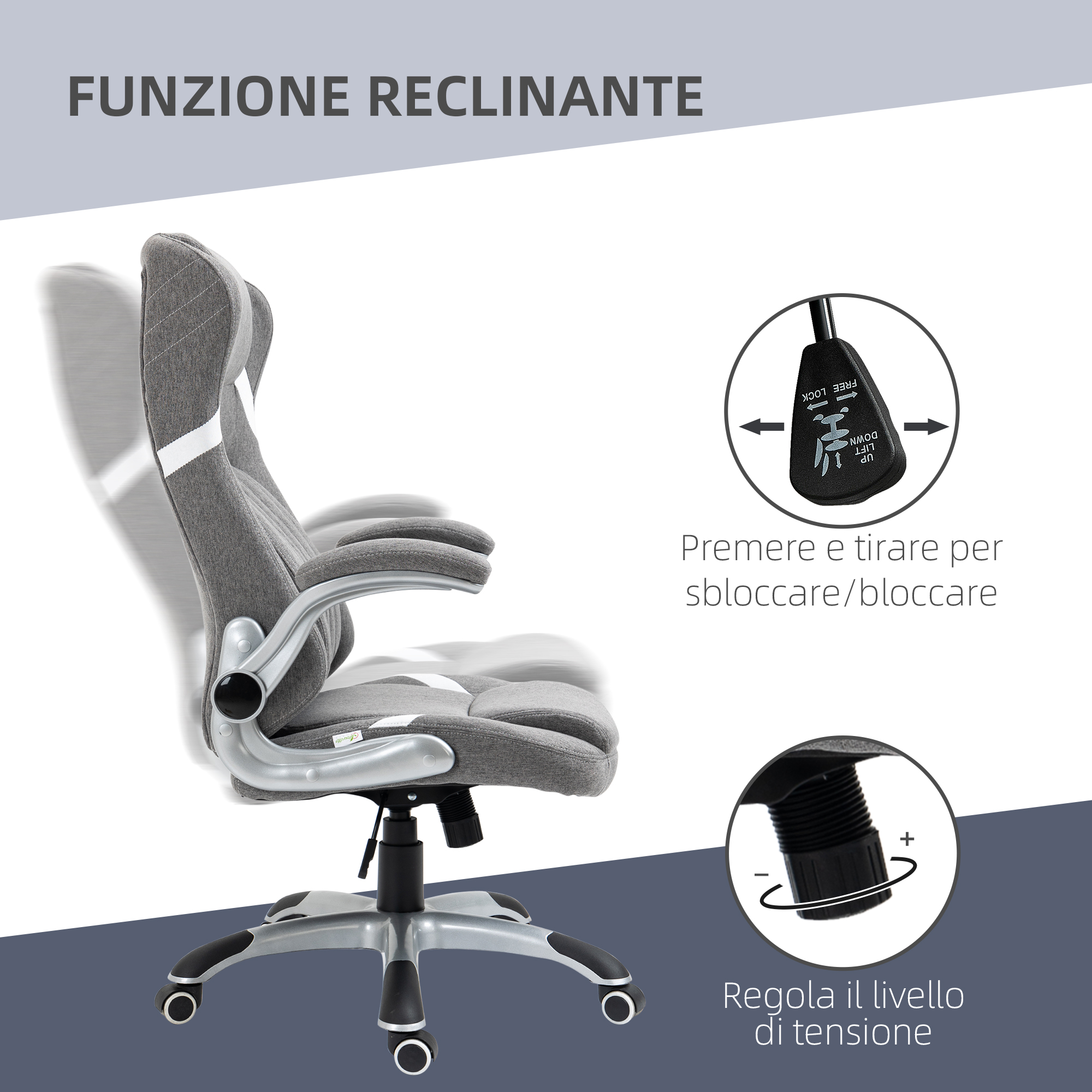 Silla oficina altura regulable