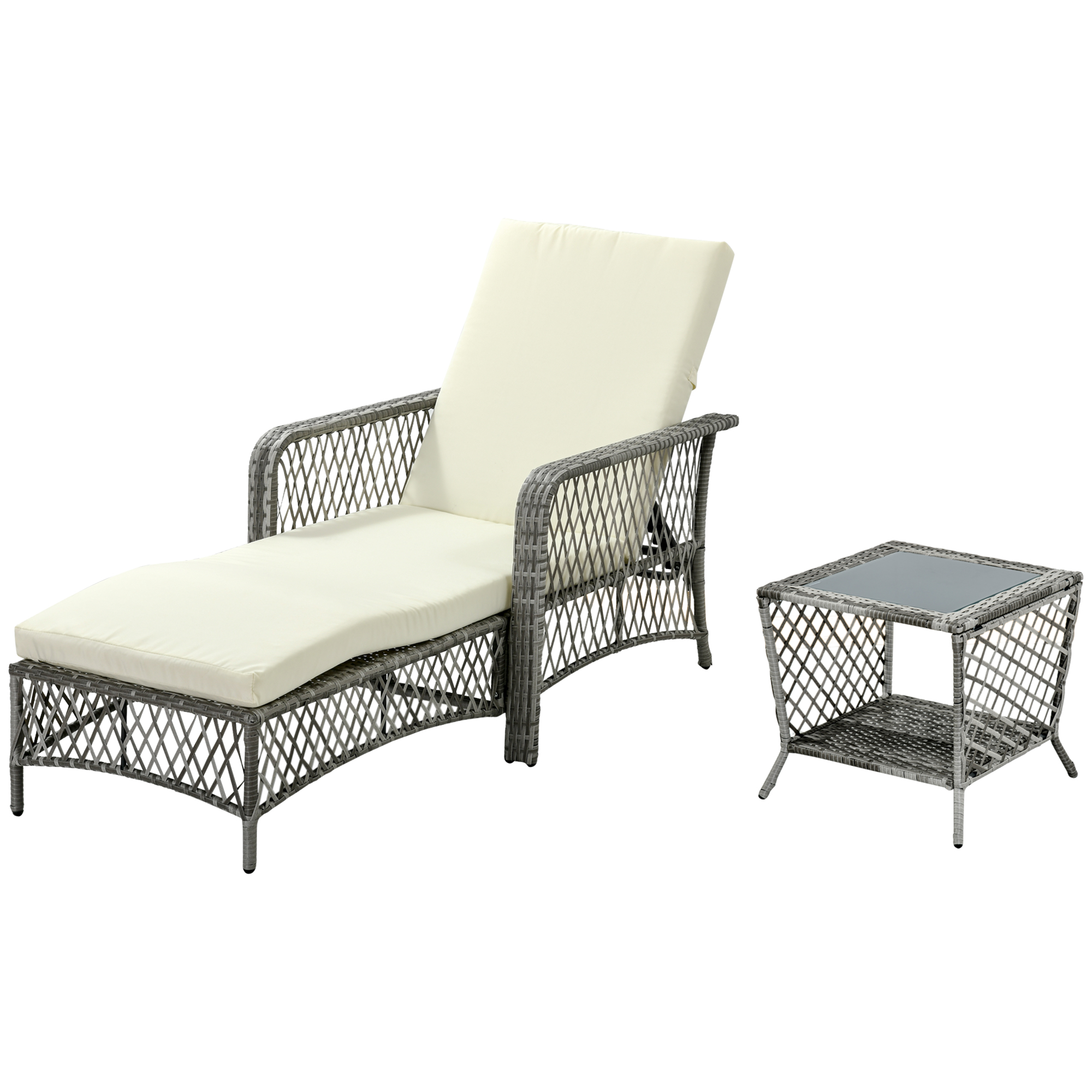 set con sdraio reclinabile