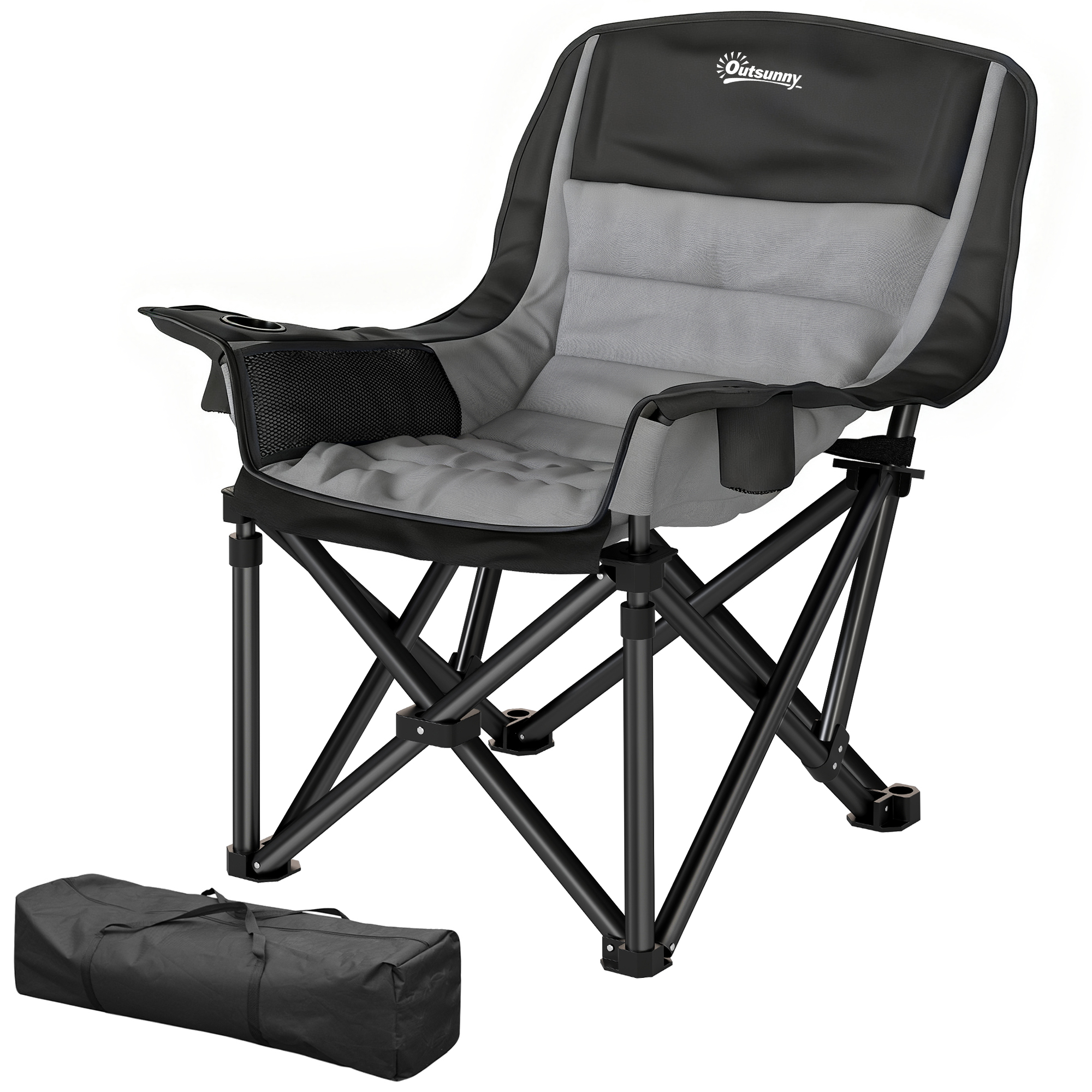 detalle del acolchado de la silla de camping