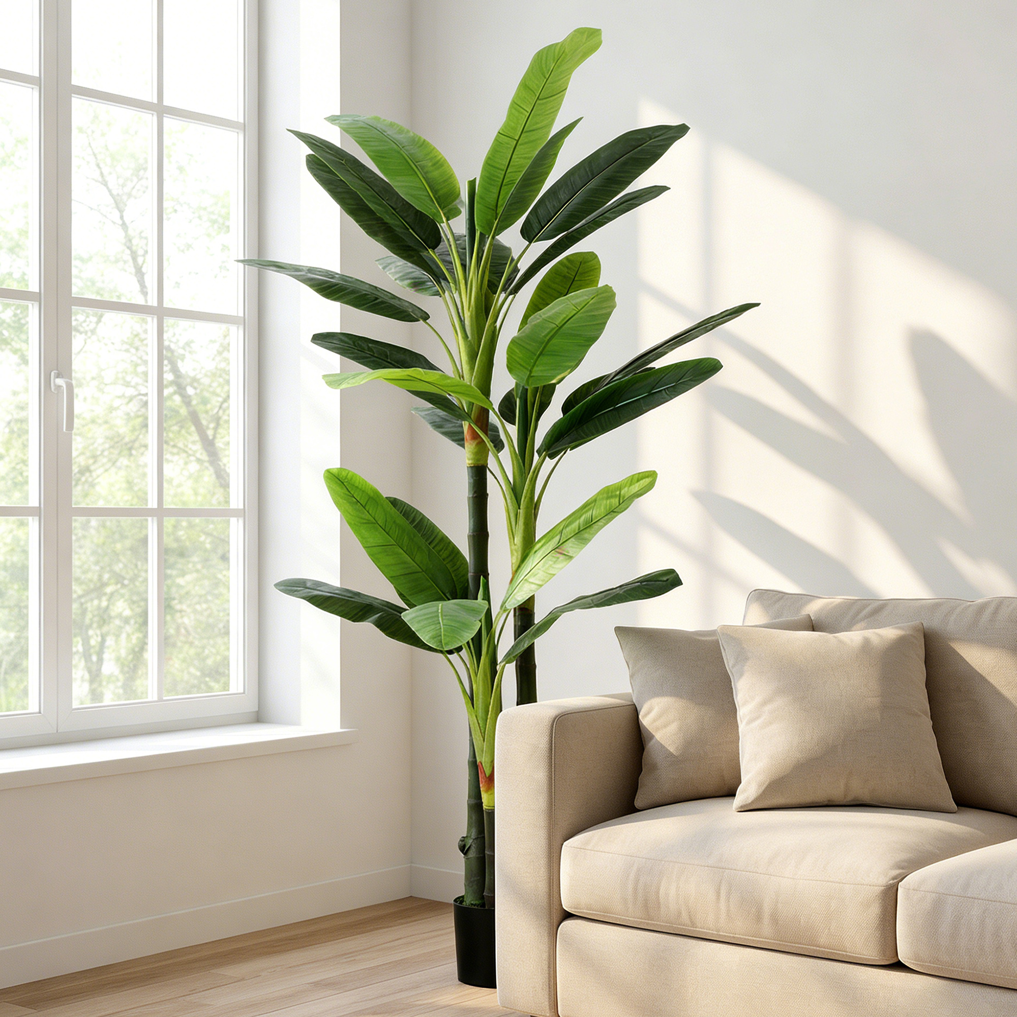 Détail des feuilles et du pot