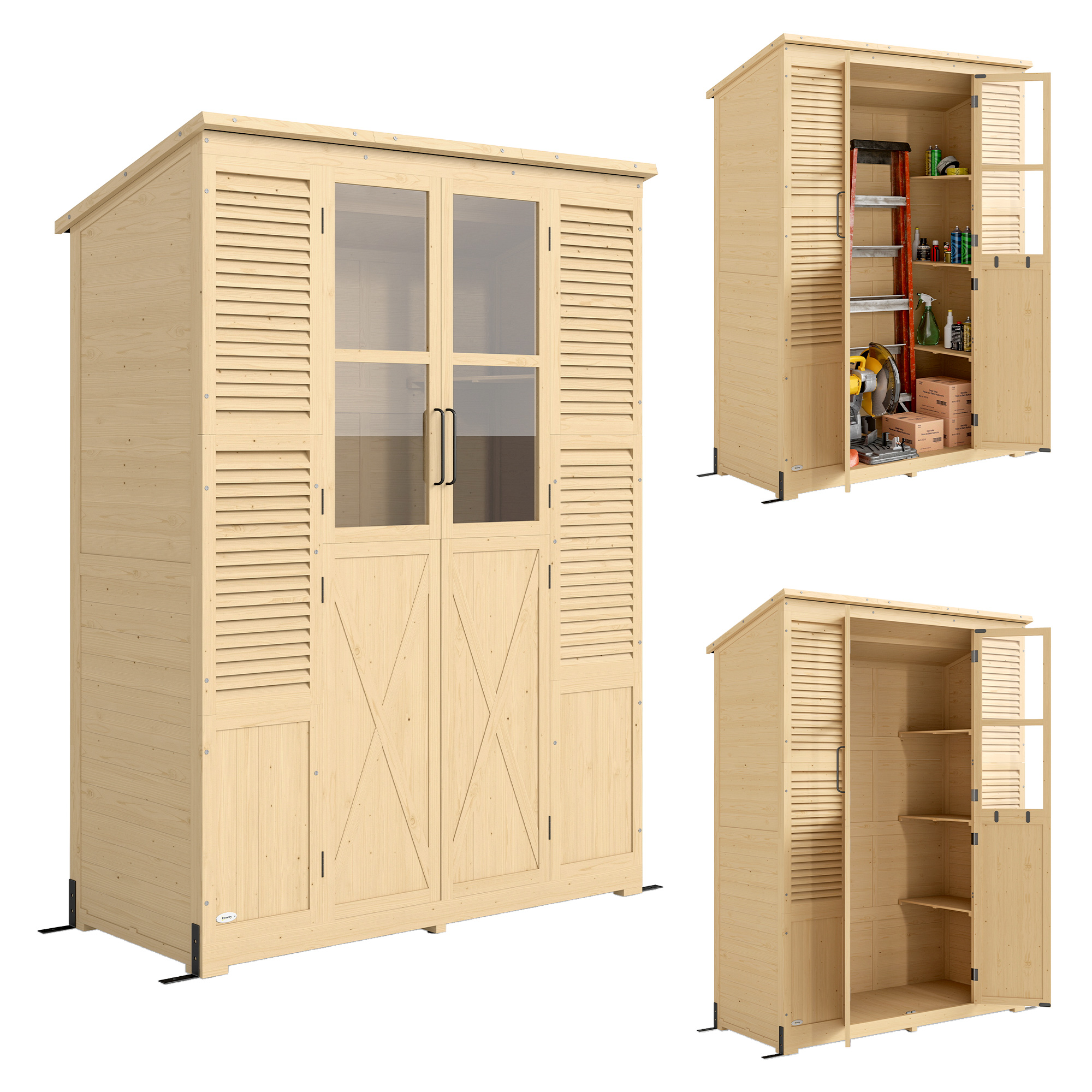 Abri de jardin Irovami 147x68x198cm vue générale