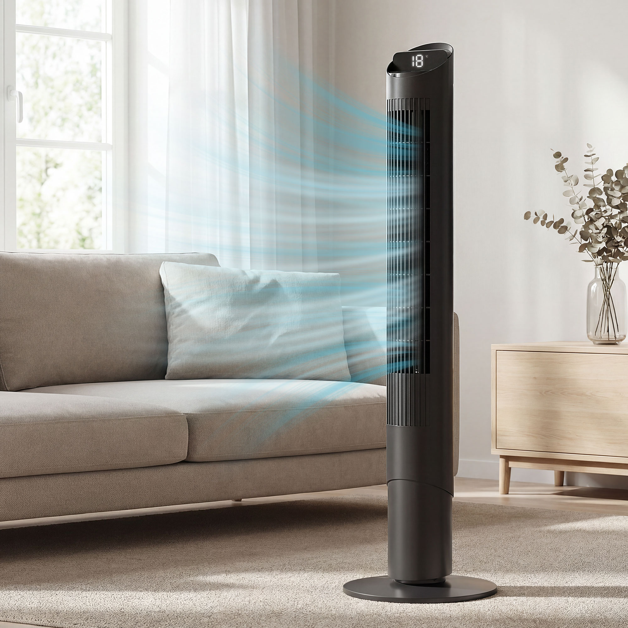 Ventilateur colonne connecté application TUYA
