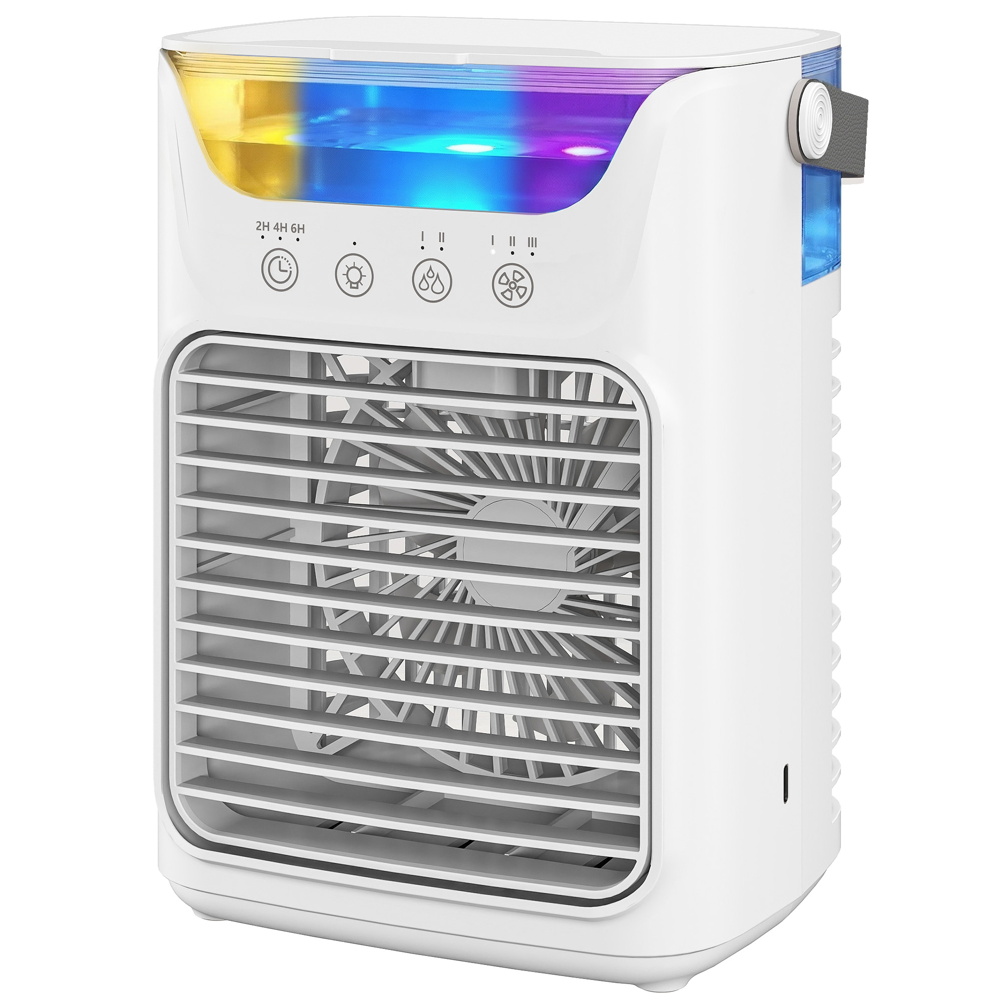 Ventilador de mesa 4 en 1 blanco vista general