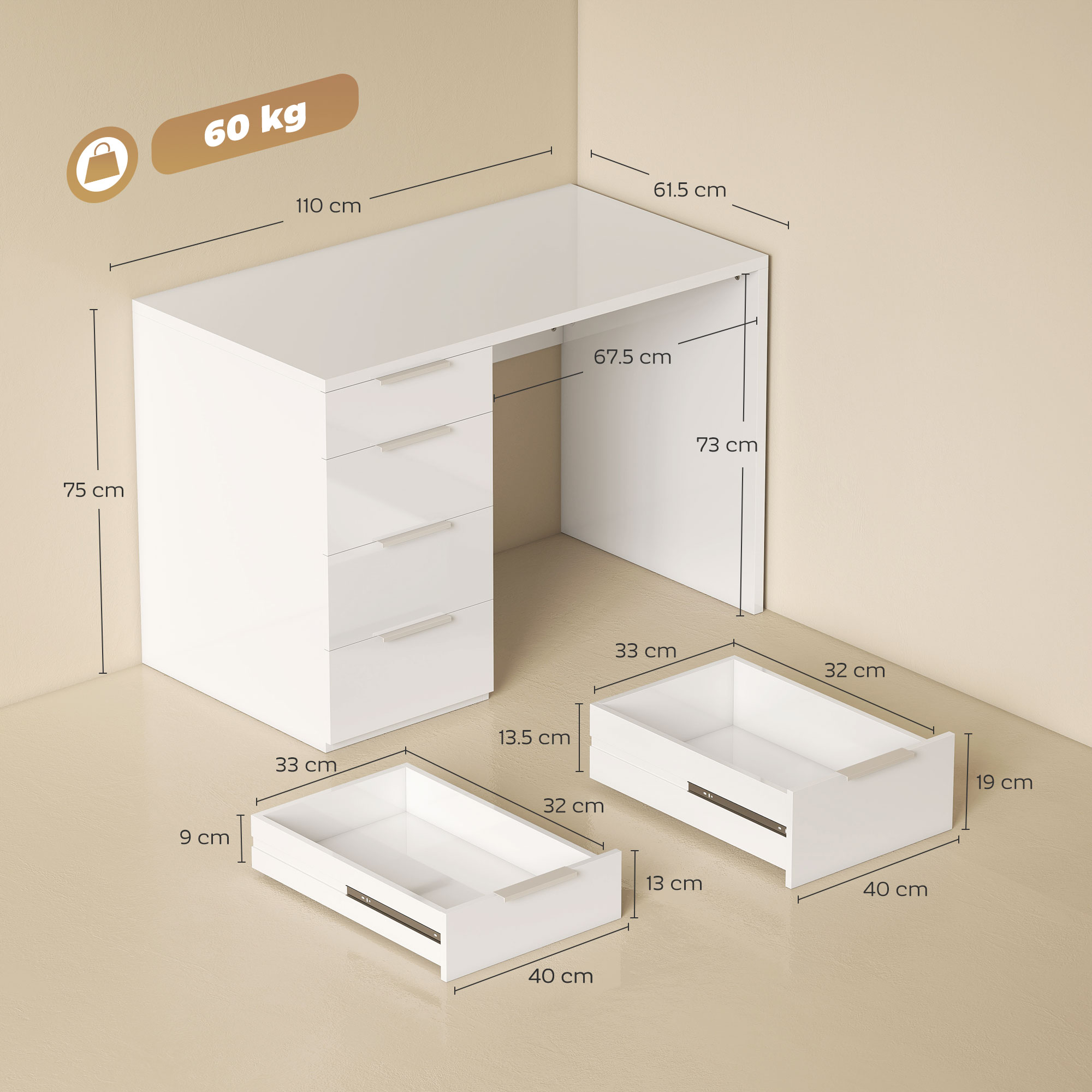 Finitura bianco lucido - Moderna