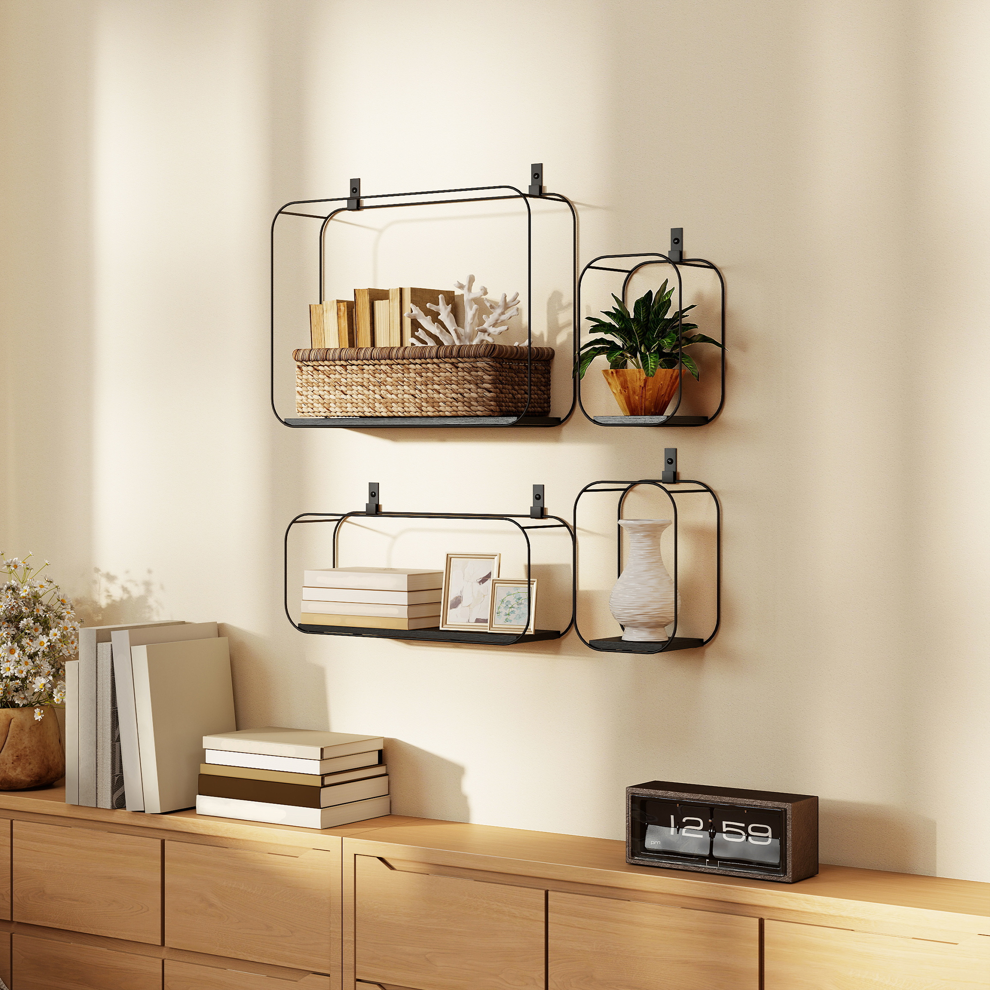Stile industriale - Metallo nero + MDF