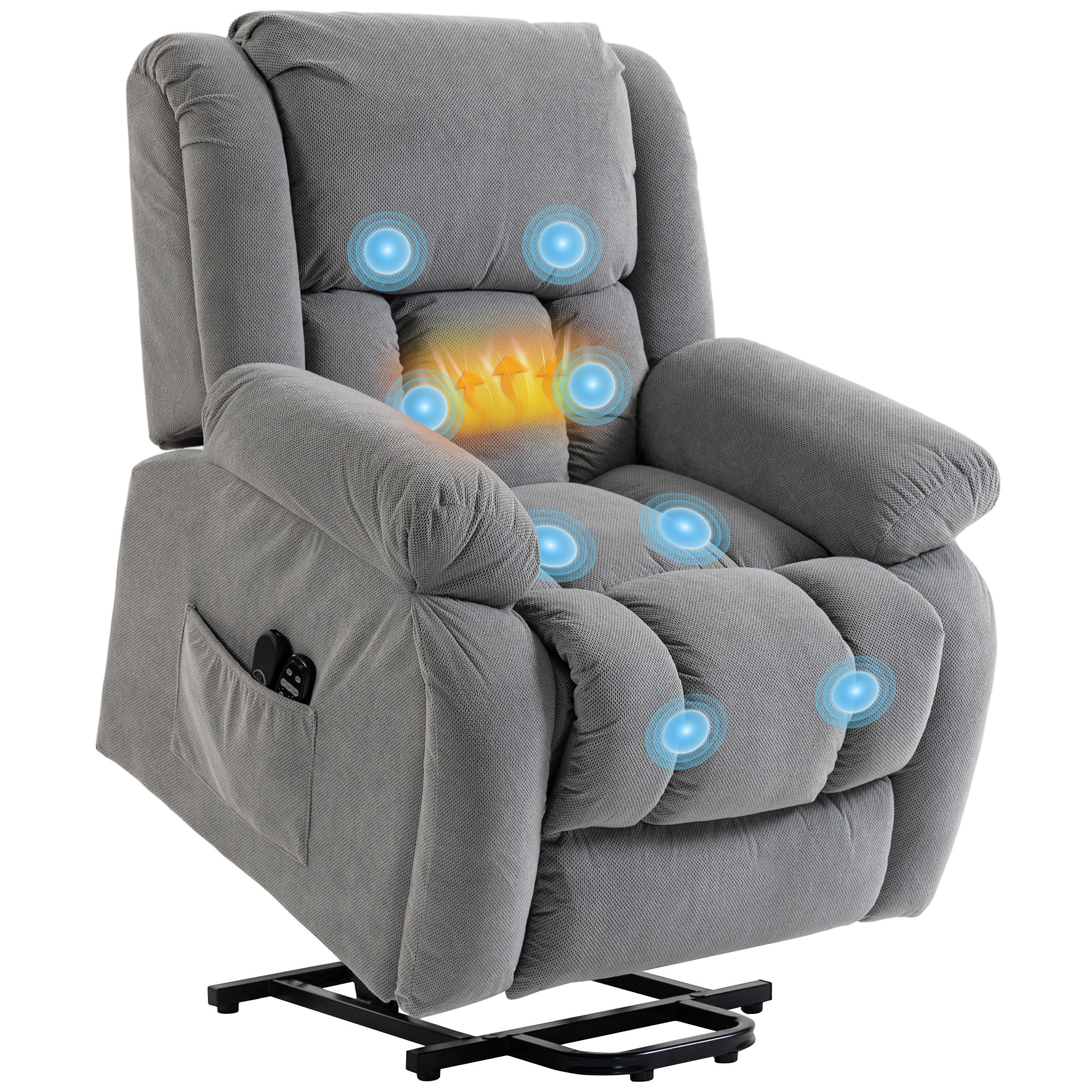 Fauteuil releveur électrique 150° gris clair