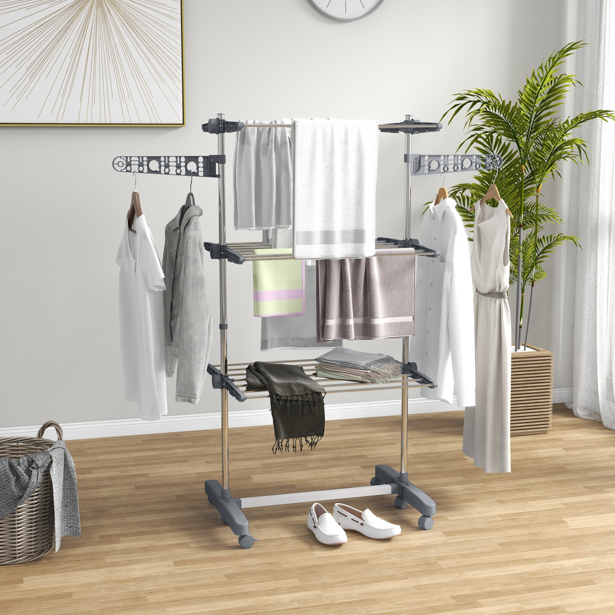 Étendoir à linge 142x55x152 cm