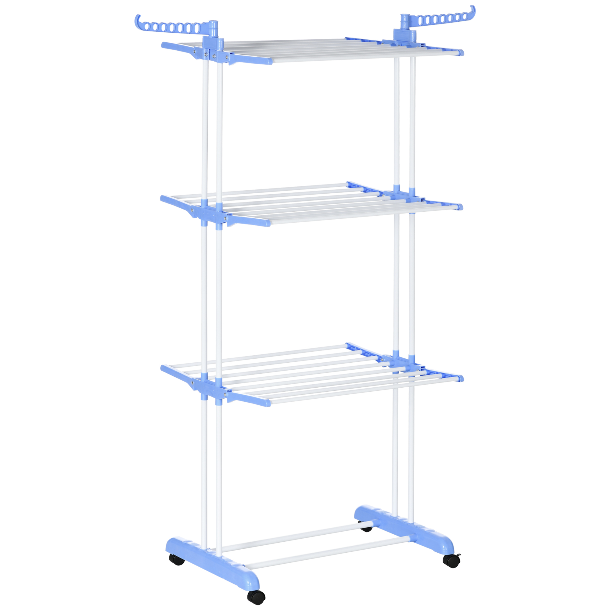 Étendoir pliable 4 niveaux blanc argent