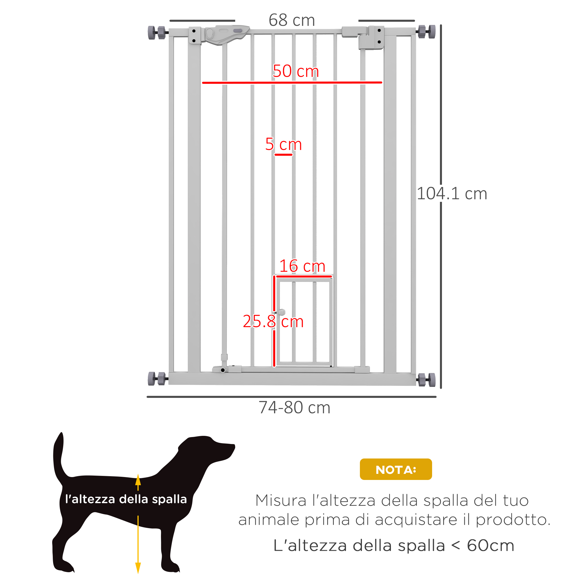 Barrière chien blanche