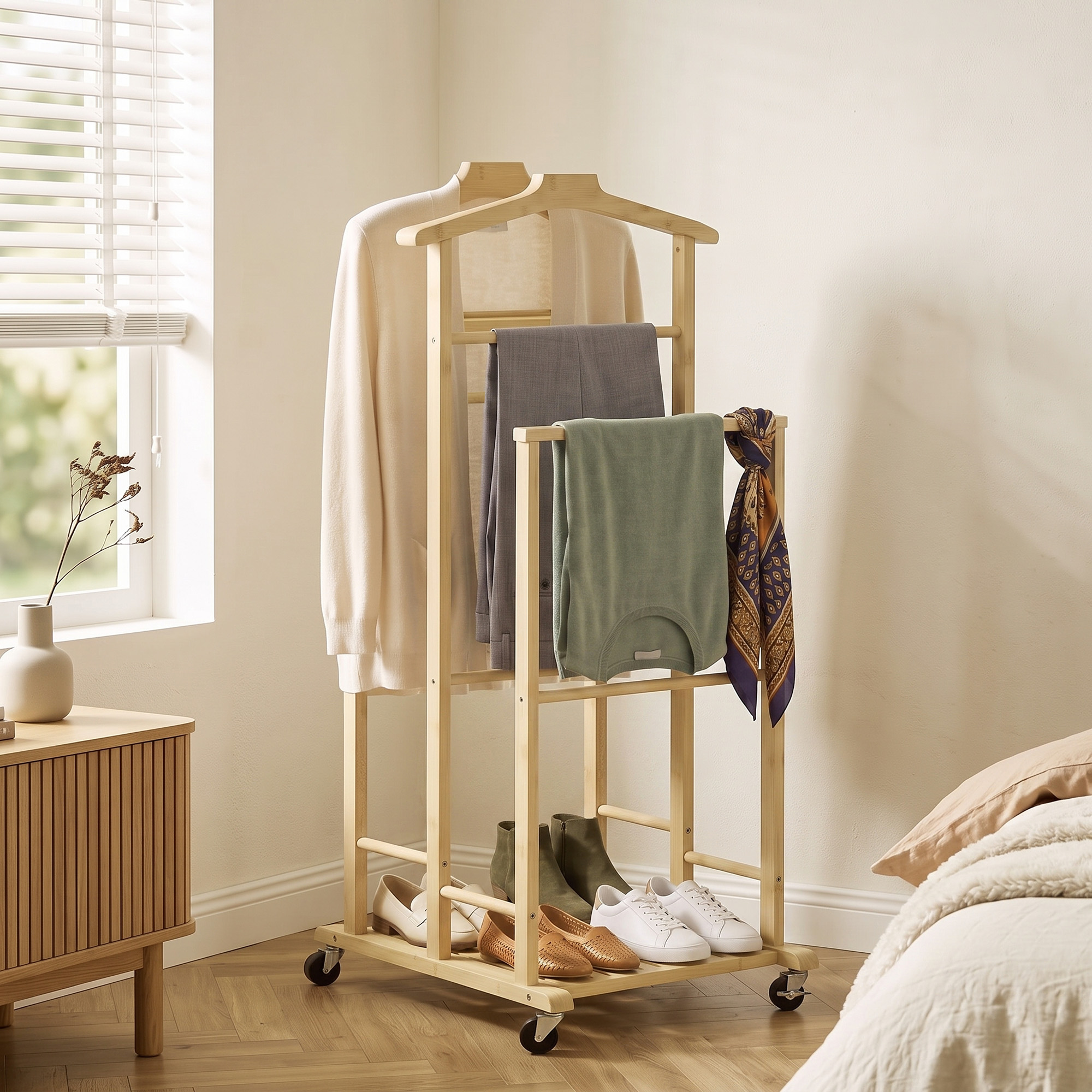 Valet de chambre avec plateau
