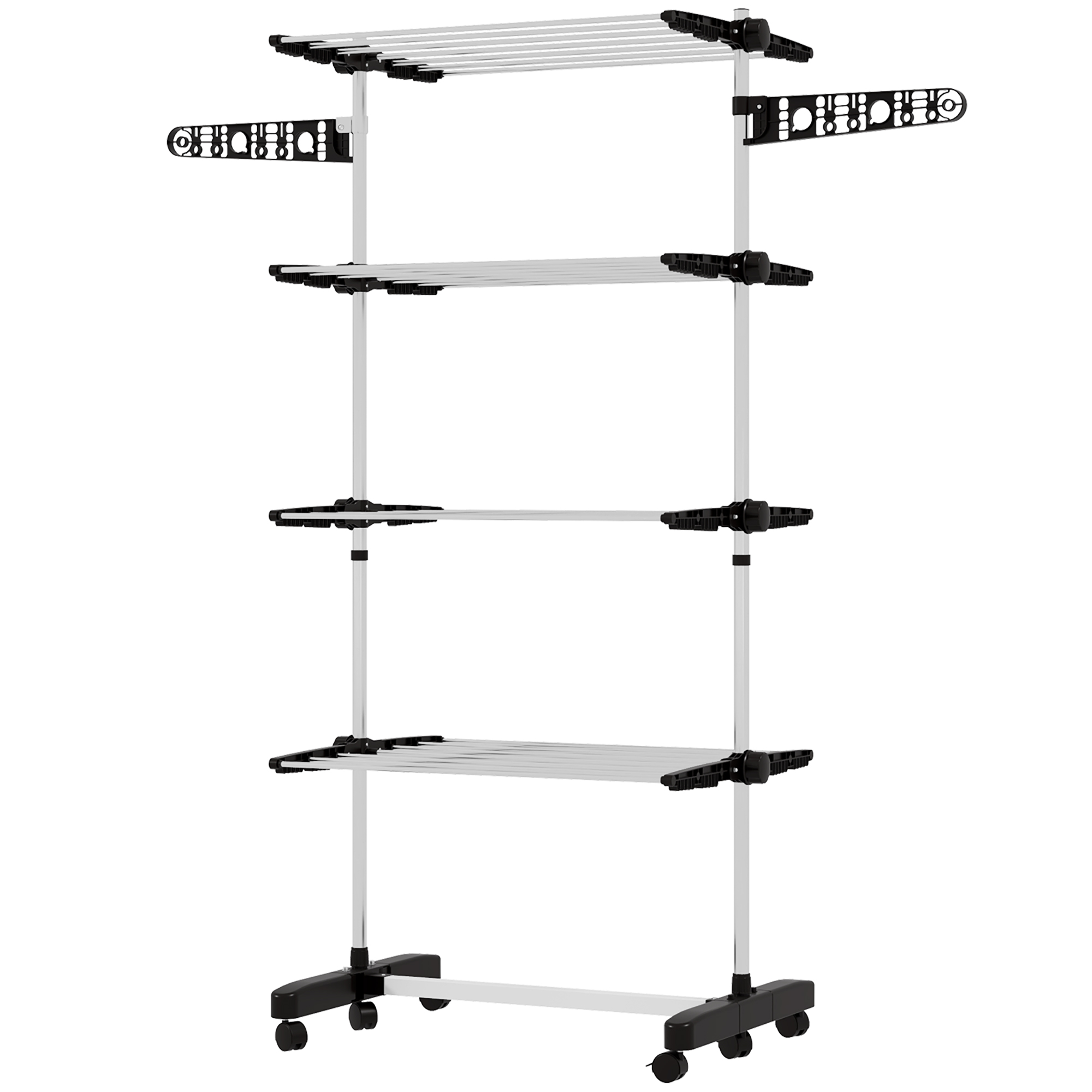 Séchoir pliable avec ailes latérales