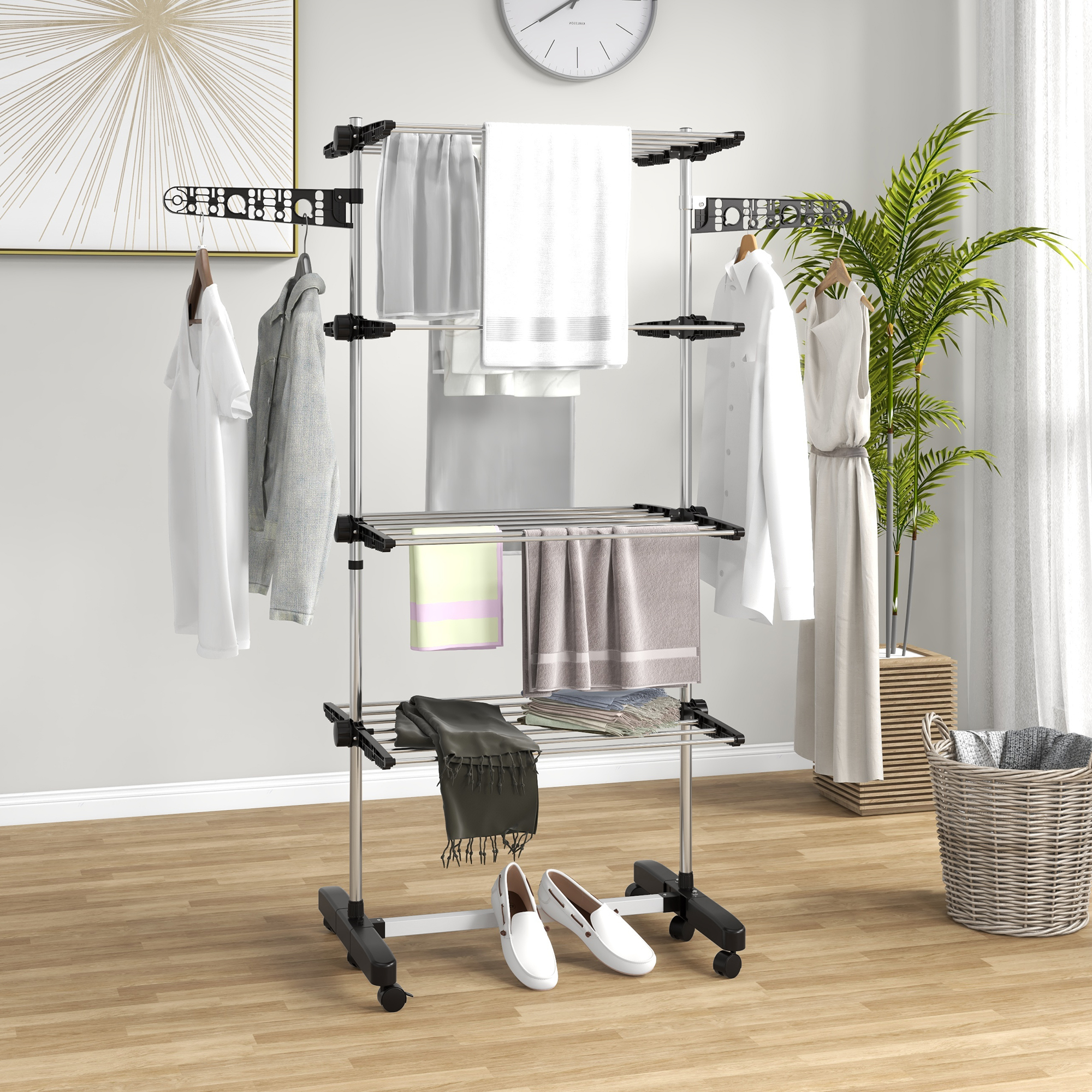 Étendoir à linge 142x55x172 cm