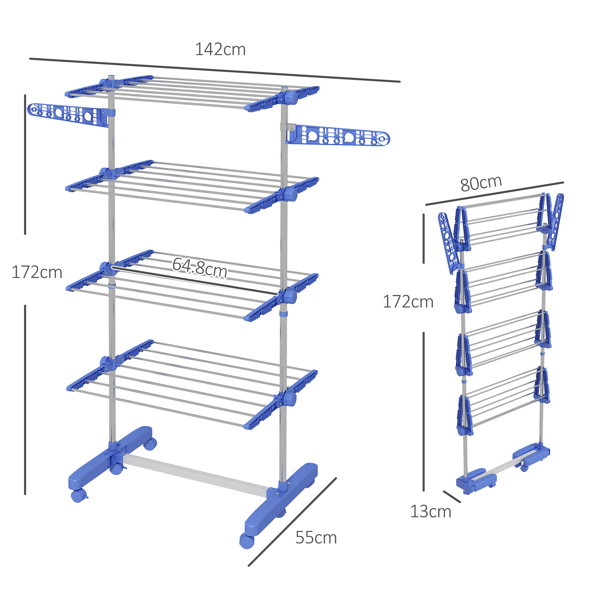 Étendoir vertical avec clips chaussettes