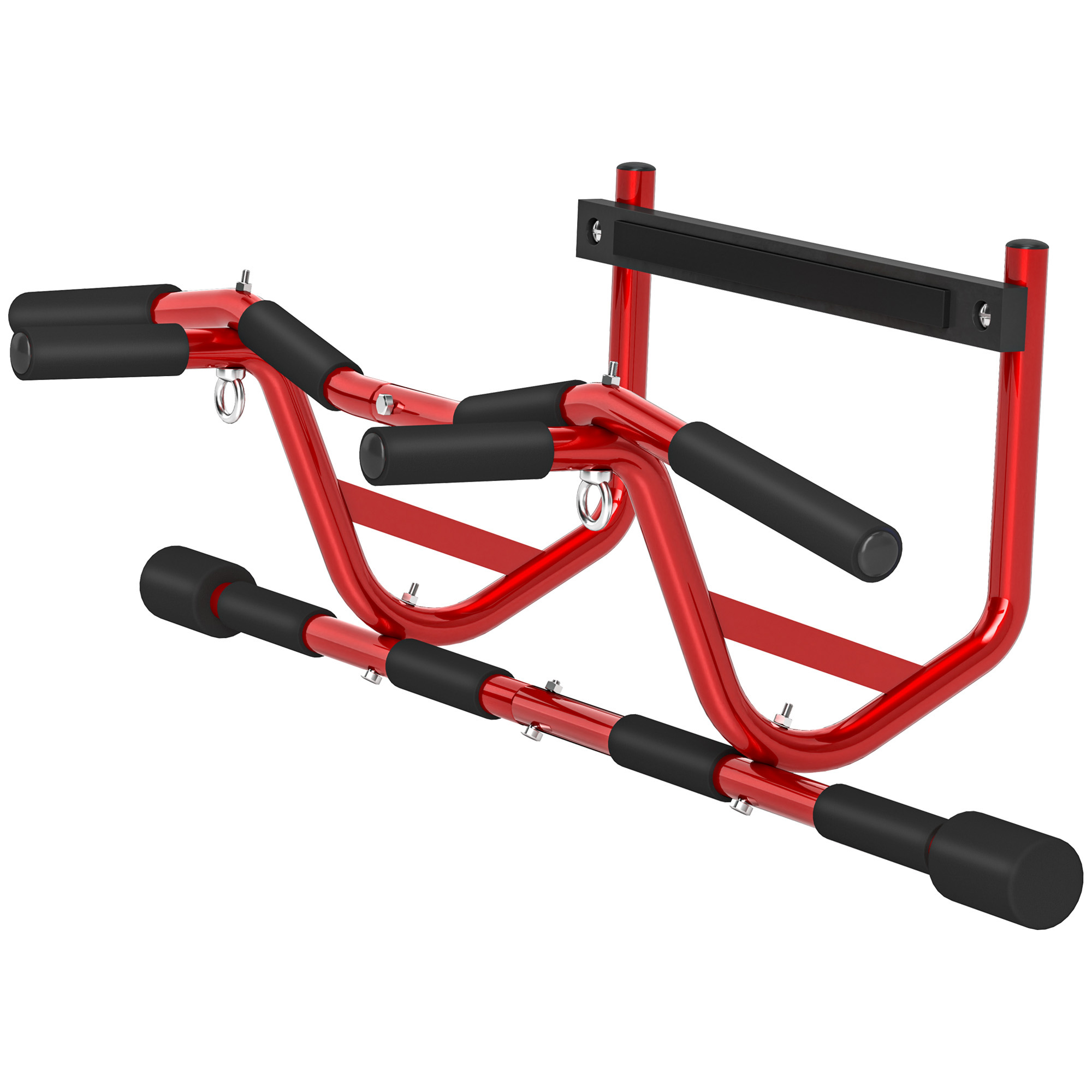 Barra De Dominadas De Pared Carga 150 Kg Para Ejercicio Y Entrenamiento En Gimnasio Rojo Y_desvips.com