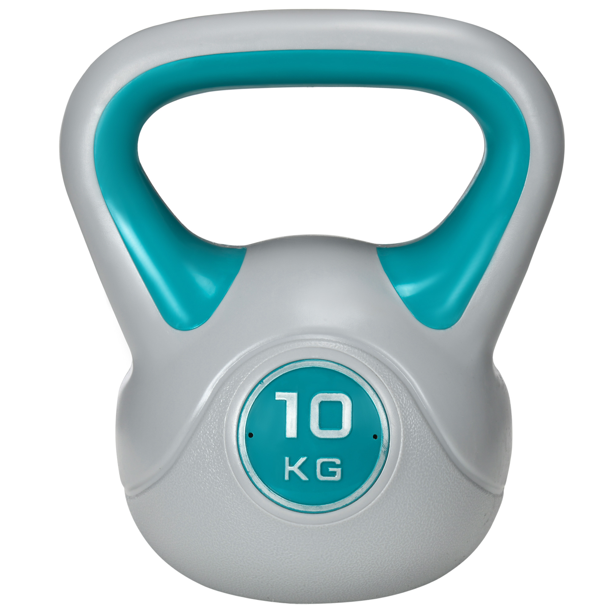Pesa Rusa 10 Kg Revestimiento De PU Y Relleno De Arena Para Entrenamiento De Fuerza 22x16x26 Cm Azul Y Gris_desvips.com