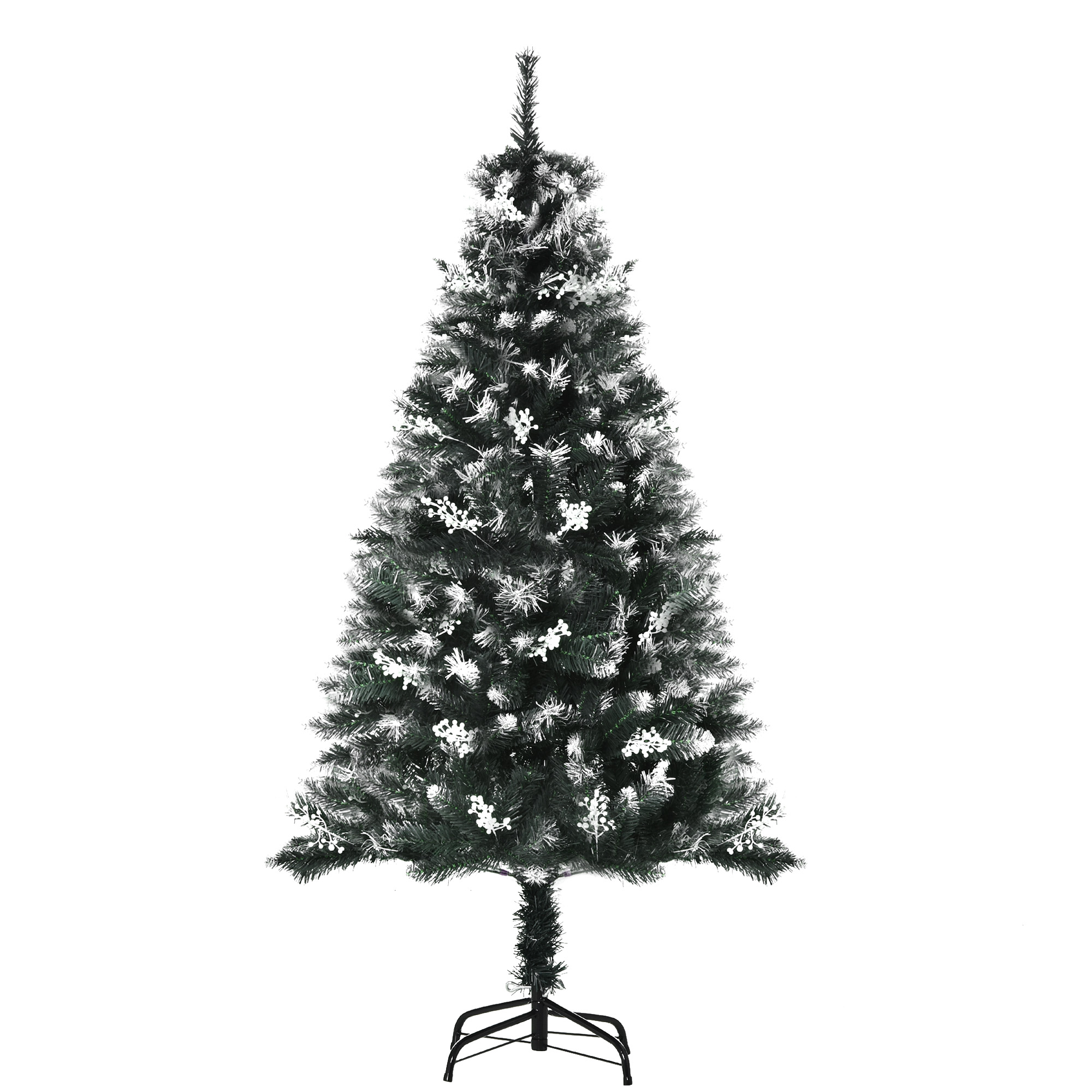 Albero di natale artificiale con base in acciaio e decorazioni_voghion.com