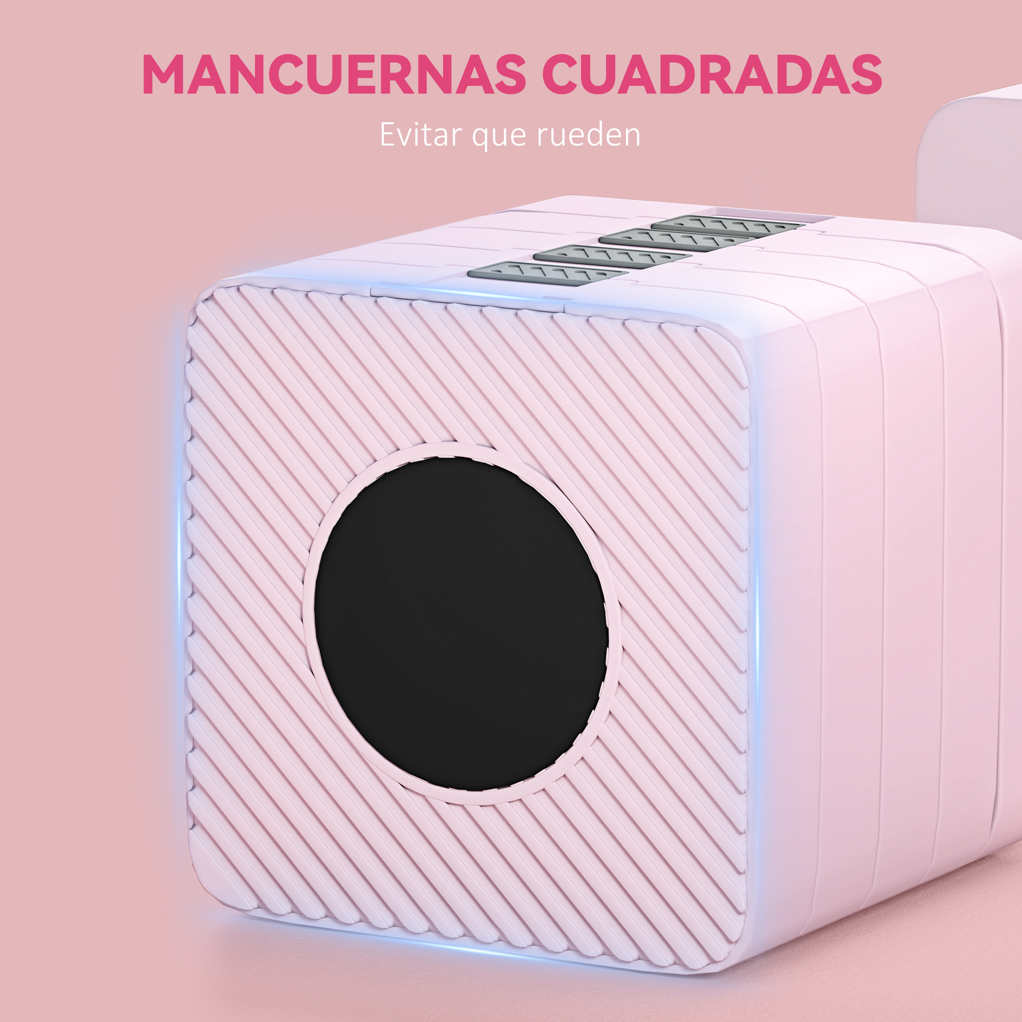 Juego De Mancuernas 10 Kg Con Mango Antideslizante Y Diseño Cuadrado Para Entrenamiento En Gimnasio Rosa_desvips.com