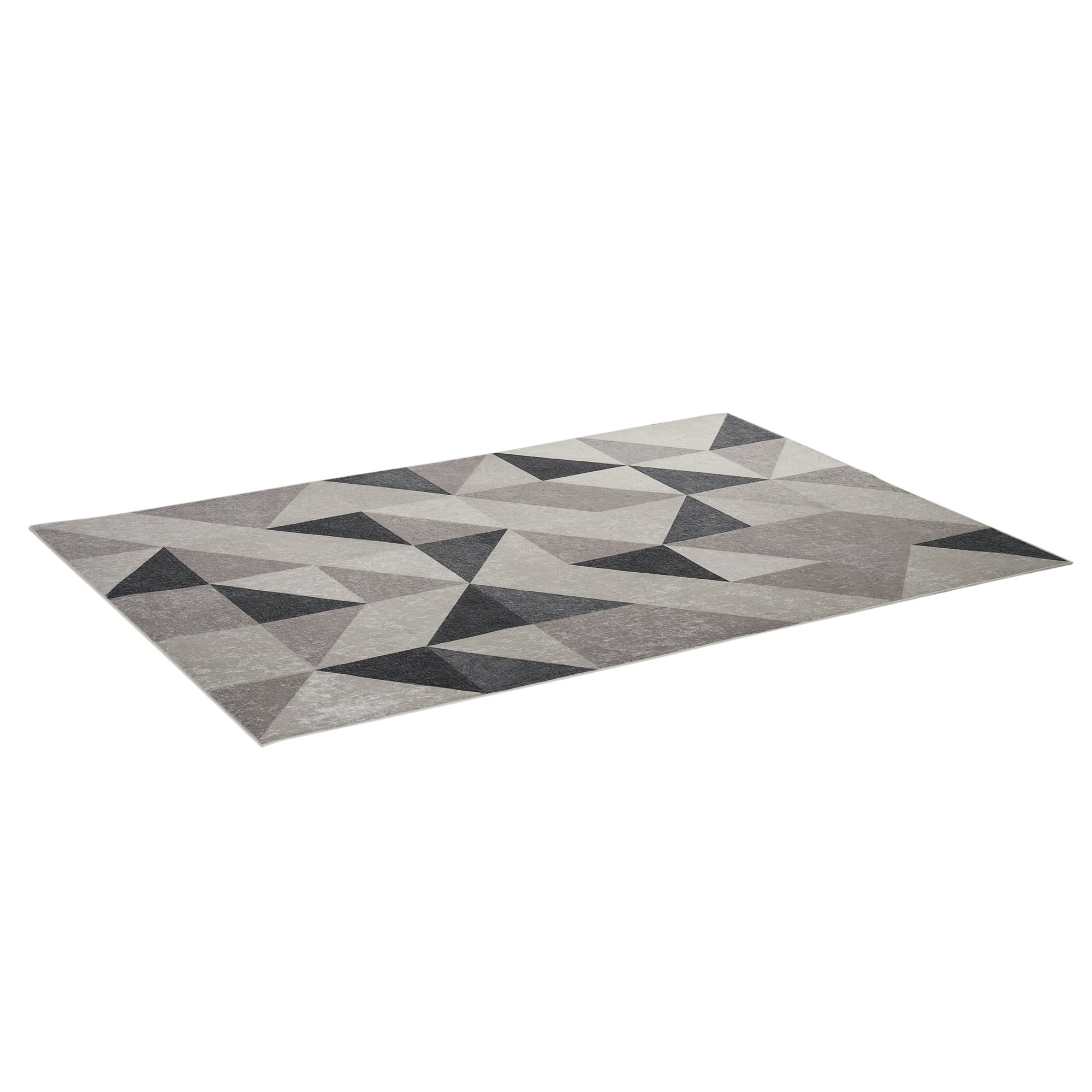 Moderner Wohnzimmerteppich Aus Samt Geometrischer Teppich In Grau_voghion.com