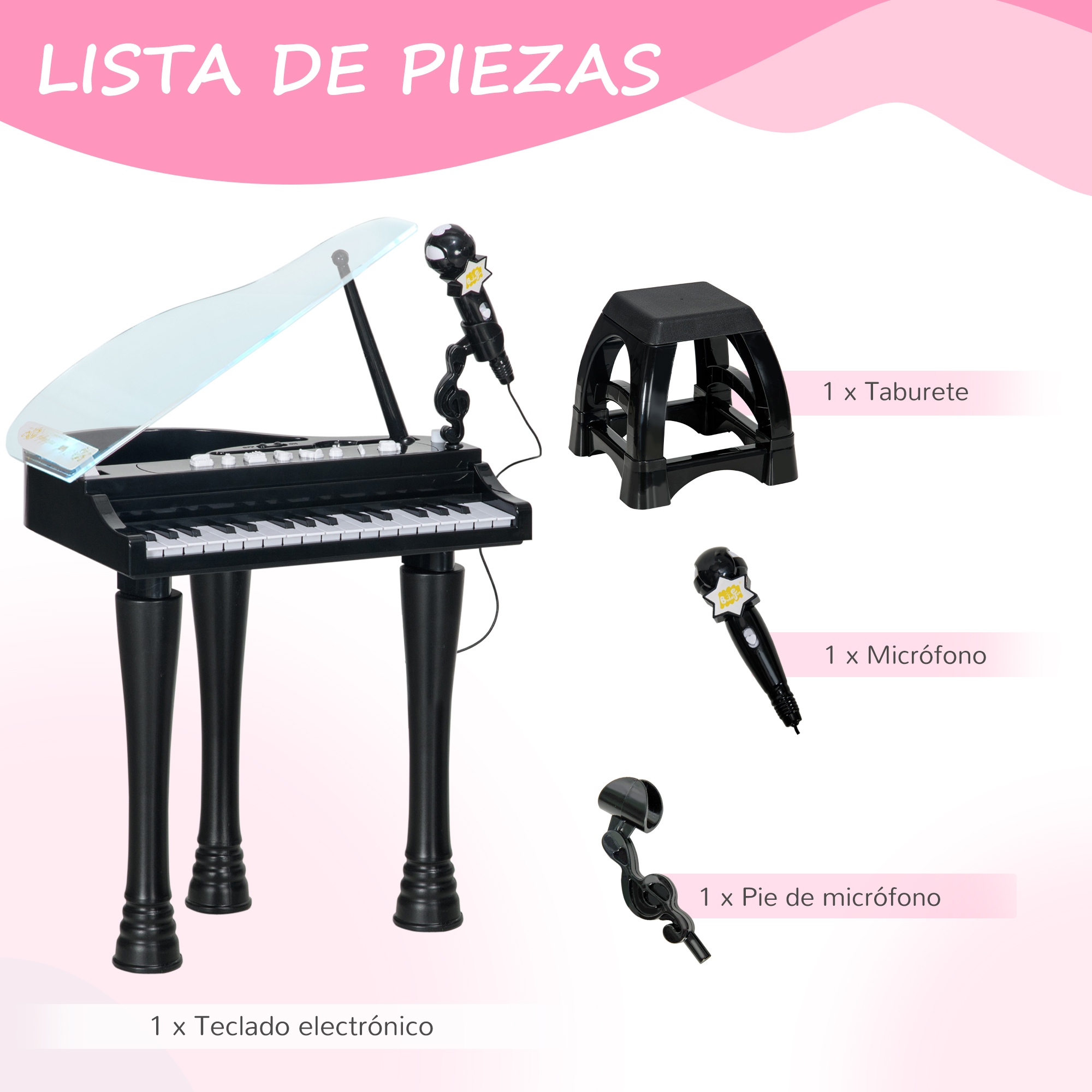 Kinder Klavier Mit Mikrofon Hocker Und Lichteffekten_voghion.com