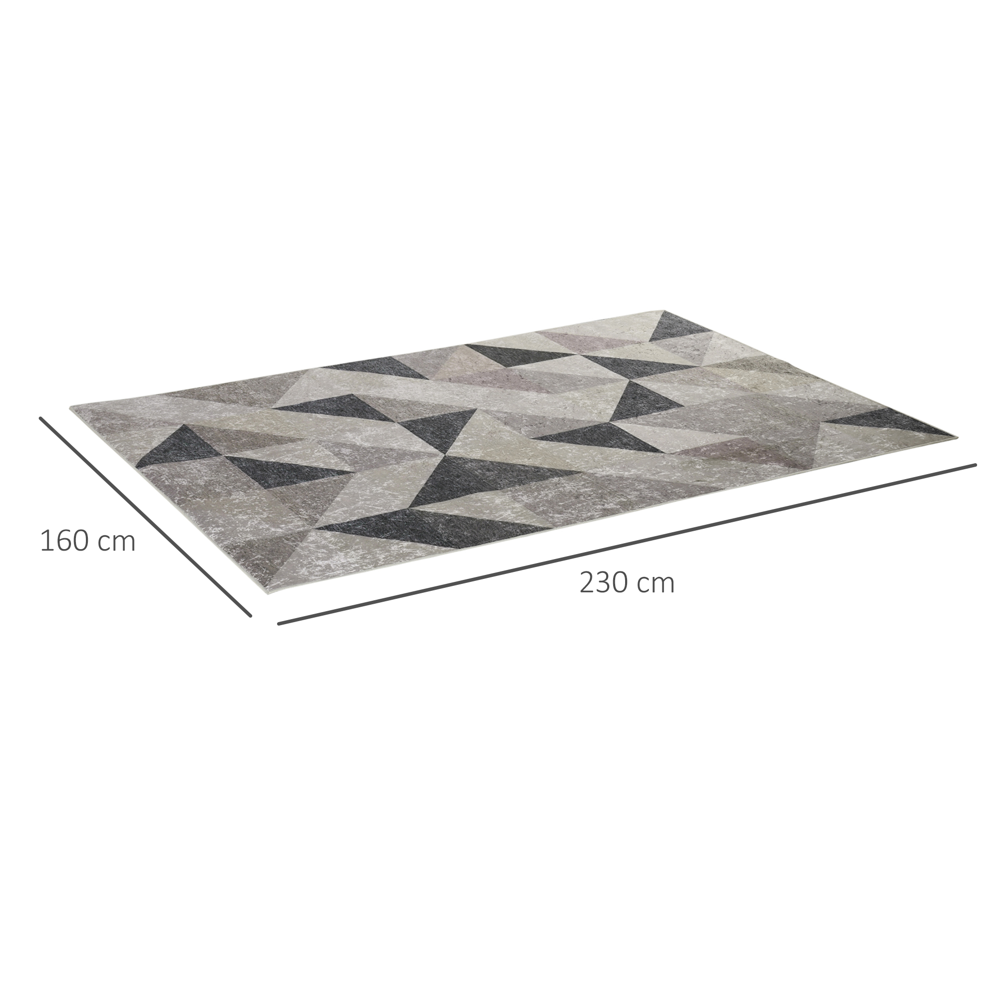 Moderner Wohnzimmerteppich Aus Samt Geometrischer Teppich In Grau_voghion.com