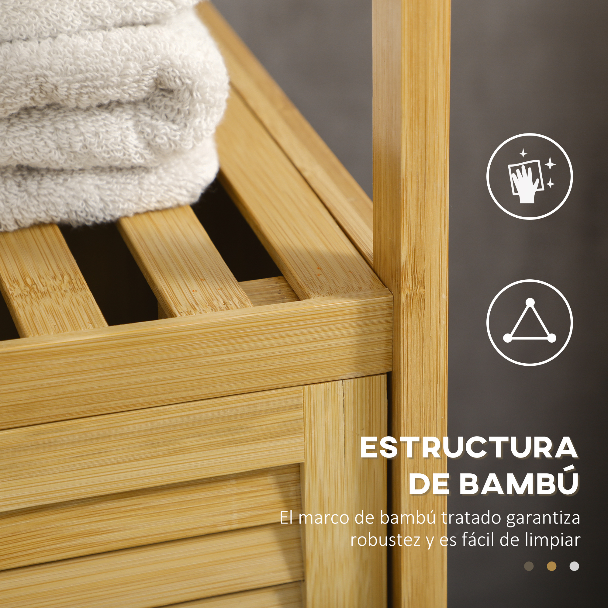 Bamboo Bathroom Vanity Cabinet With Single Door And Shelf Natural_voghion.com