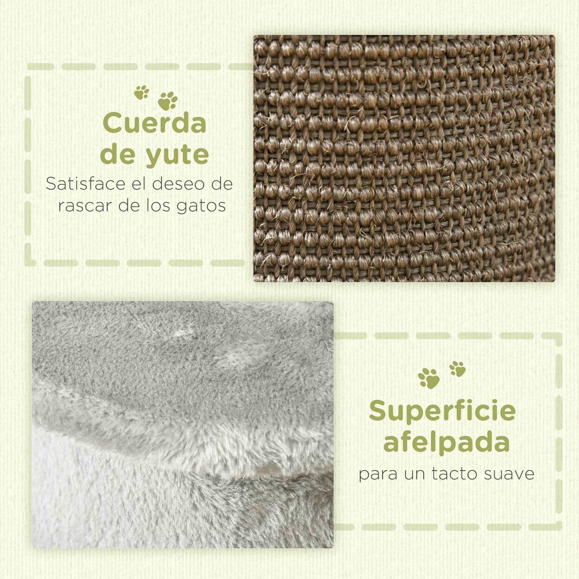 Cat Scratching Post With Sisal Pole And Hanging Toy Balls Grey_voghion.com