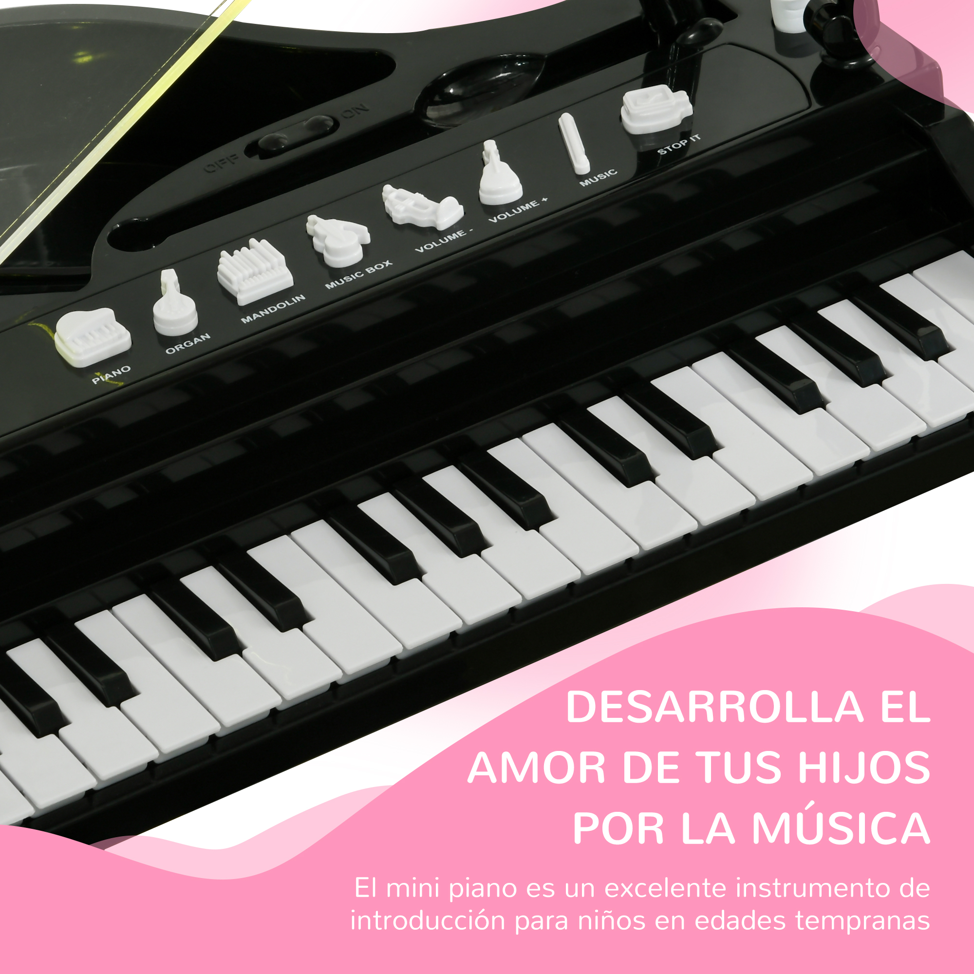 Kinder Klavier Mit Mikrofon Hocker Und Lichteffekten_voghion.com