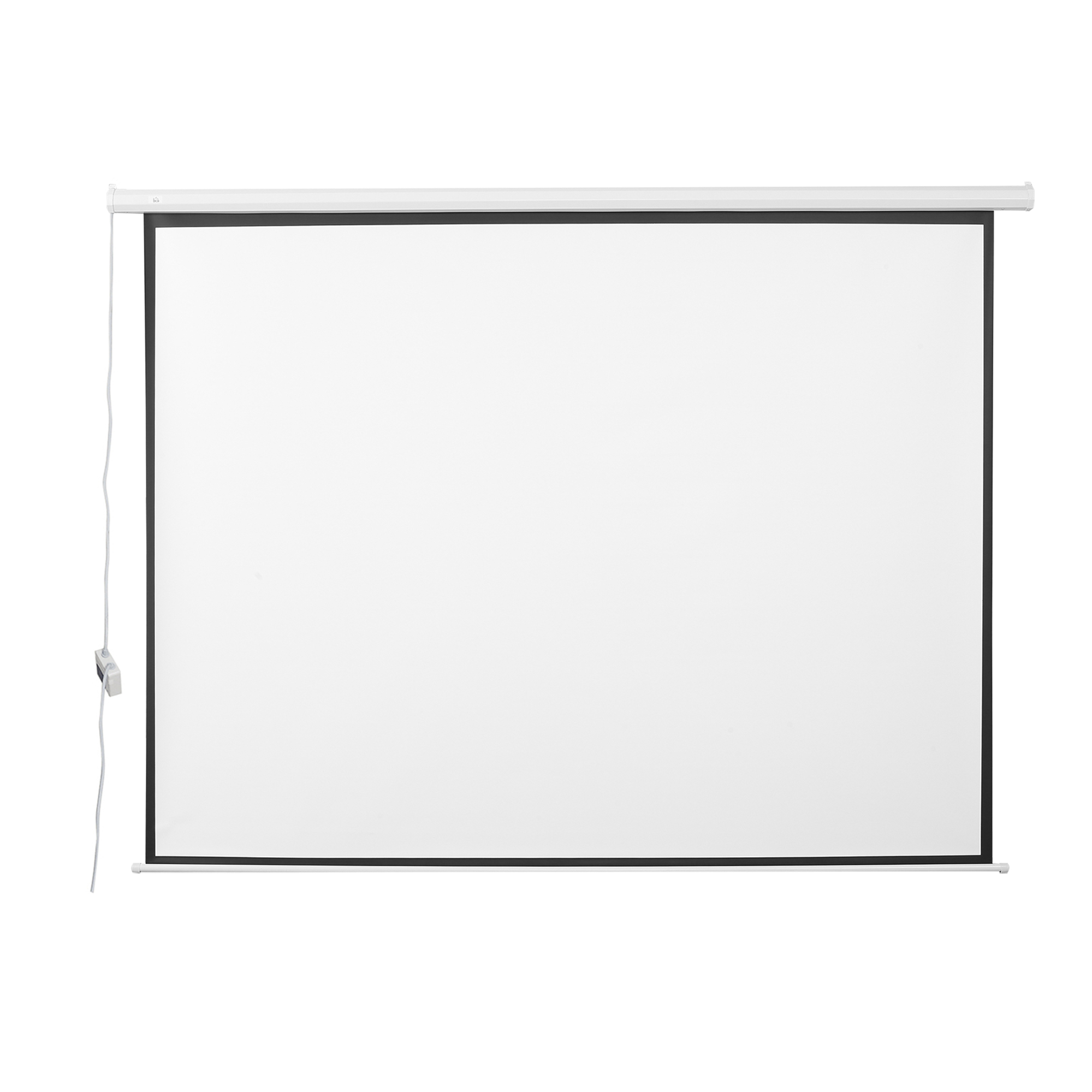 Projektionsleinwand, inklusive Fernbedienung, 84 Zoll, 4:3-Format, 171 x 130 cm, Weiß_voghion.com