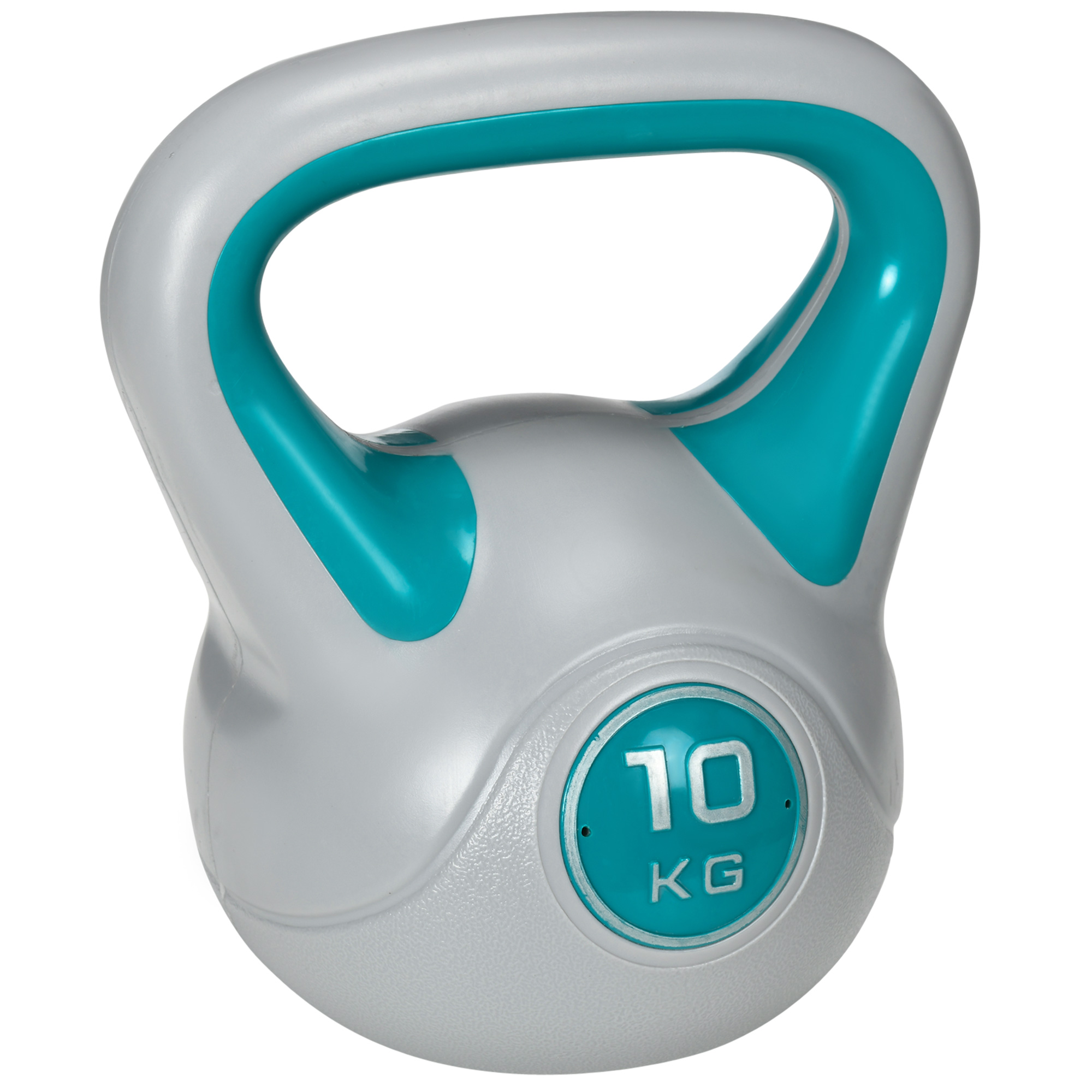 Pesa Rusa 10 Kg Revestimiento De PU Y Relleno De Arena Para Entrenamiento De Fuerza 22x16x26 Cm Azul Y Gris_desvips.com