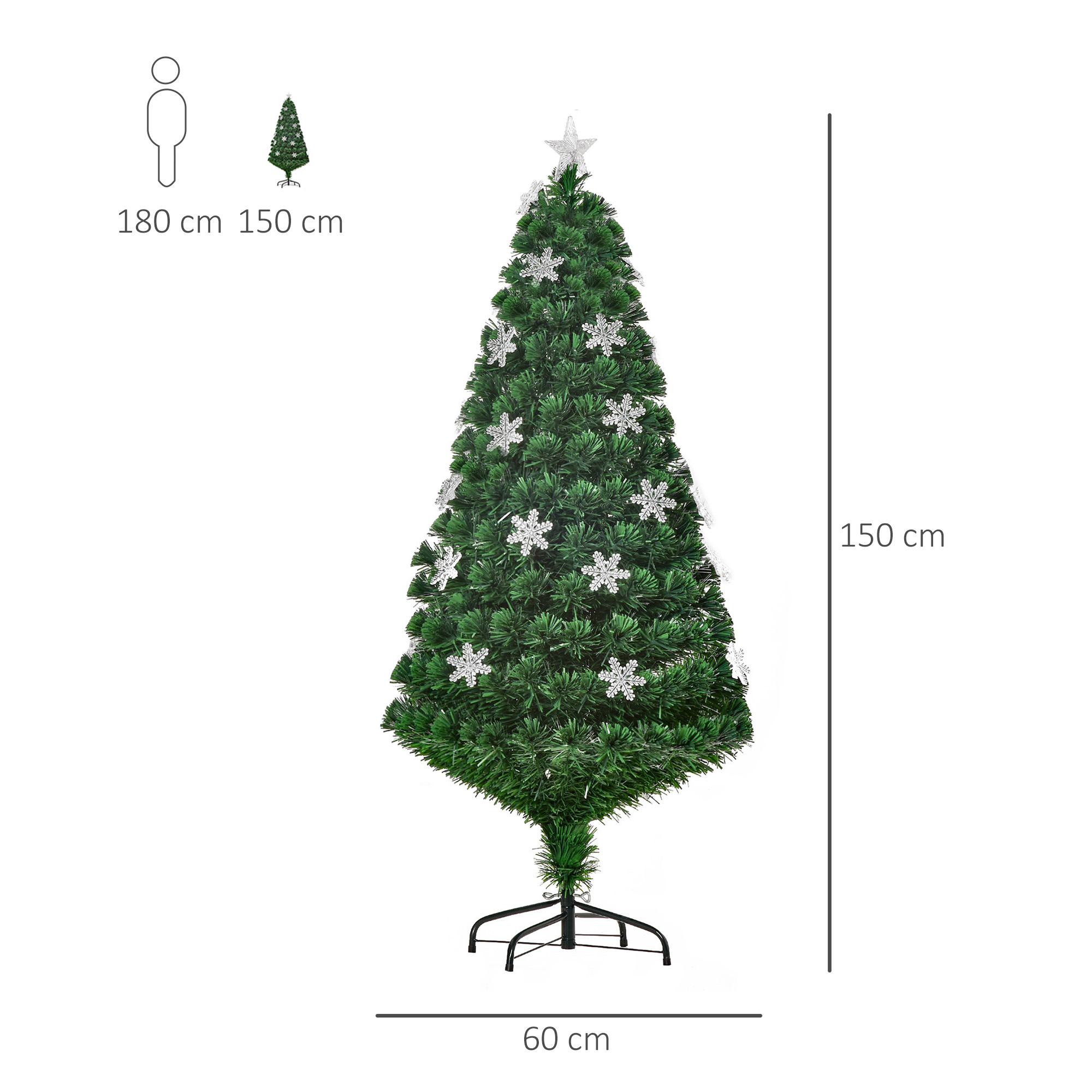 Artificial Christmas Tree With Led Lights And Fibre Optics_voghion.com
