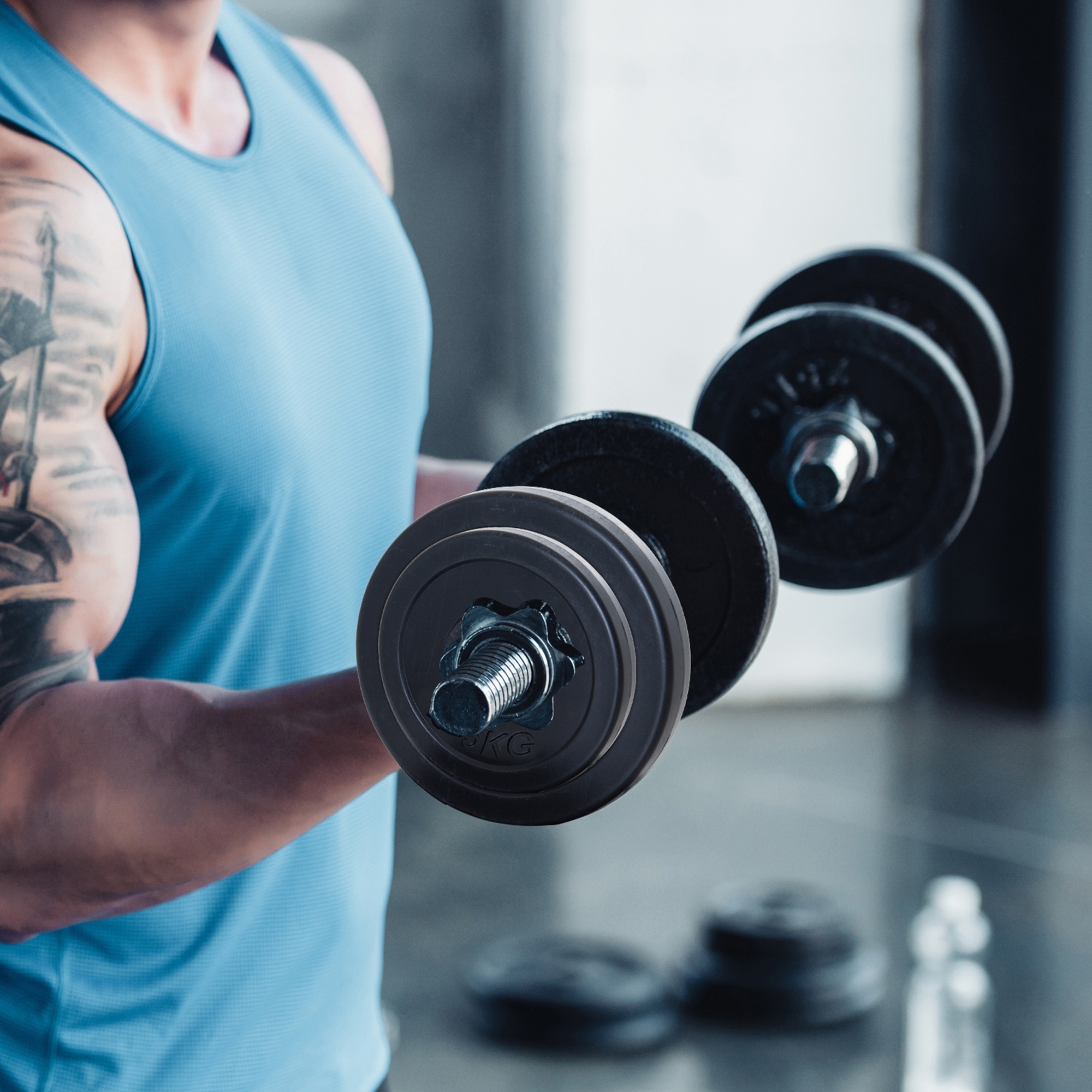 Juego De 4 Discos De Pesas De 2x5 Kg Y 2x10 Kg Juego De Placas De Pesas Con Agujero De Ø25 Mm Para Barra O Mancuernas Entrenamiento De Fuerza Levantamiento De Pesas_desvips.com