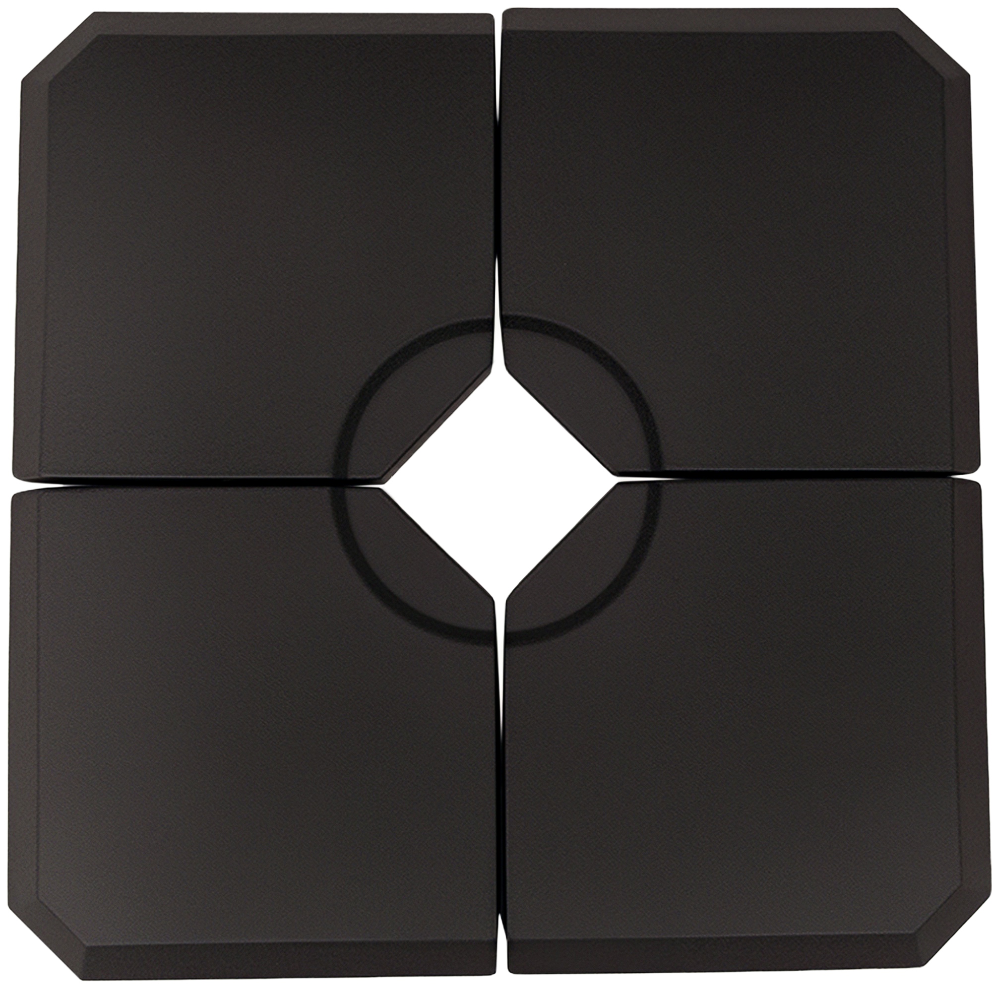 Outsunny Set De 4 Piezas Soporte De Parasol Base Para Sombrilla Terreza O Jardín Rellenable De 80 Kg De Agua O 120 Kg De Arena Estable 100x100x9,5 Cm_voghion.com