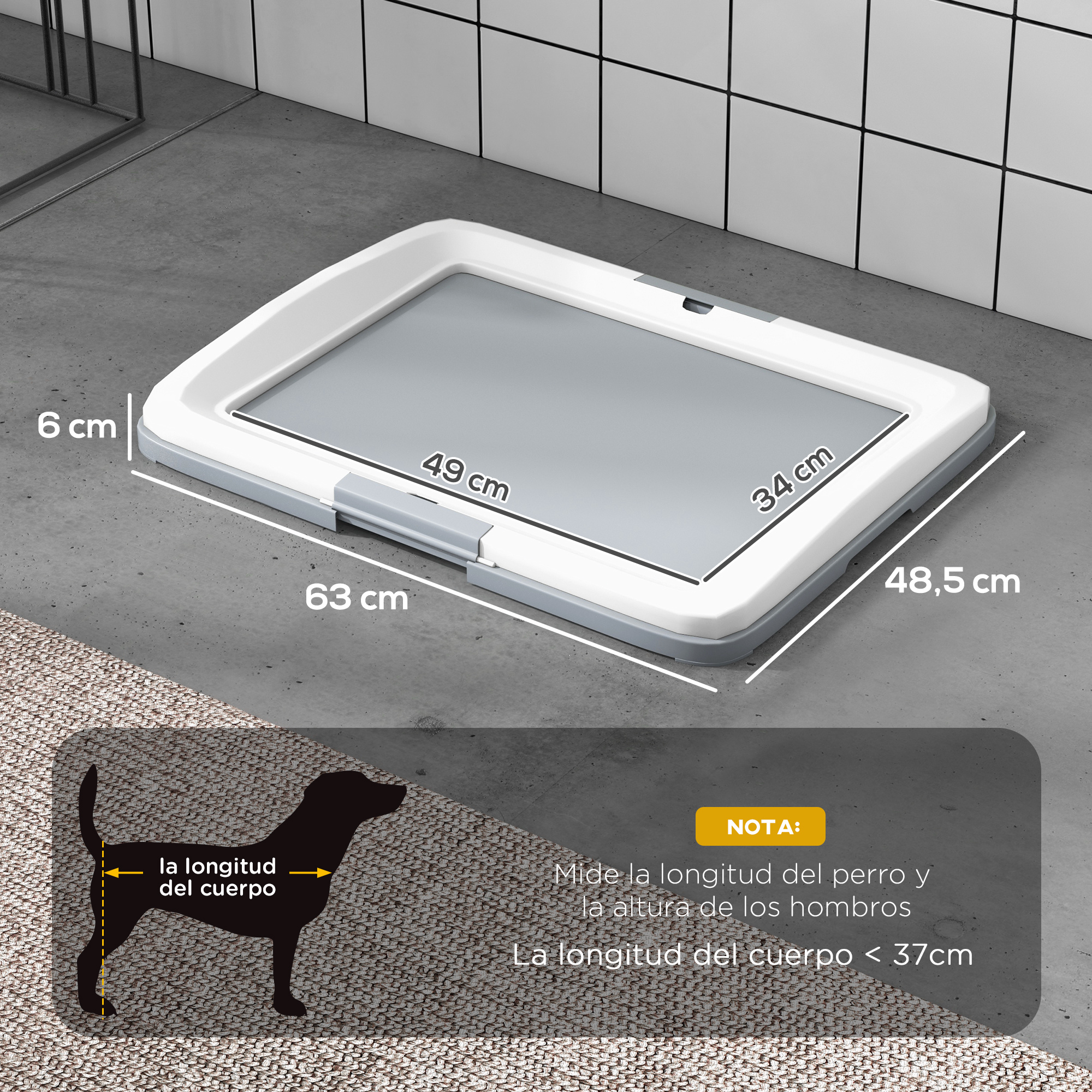 Toilettes pour chiens et chiots avec bac d'entraînement gris_voghion.com