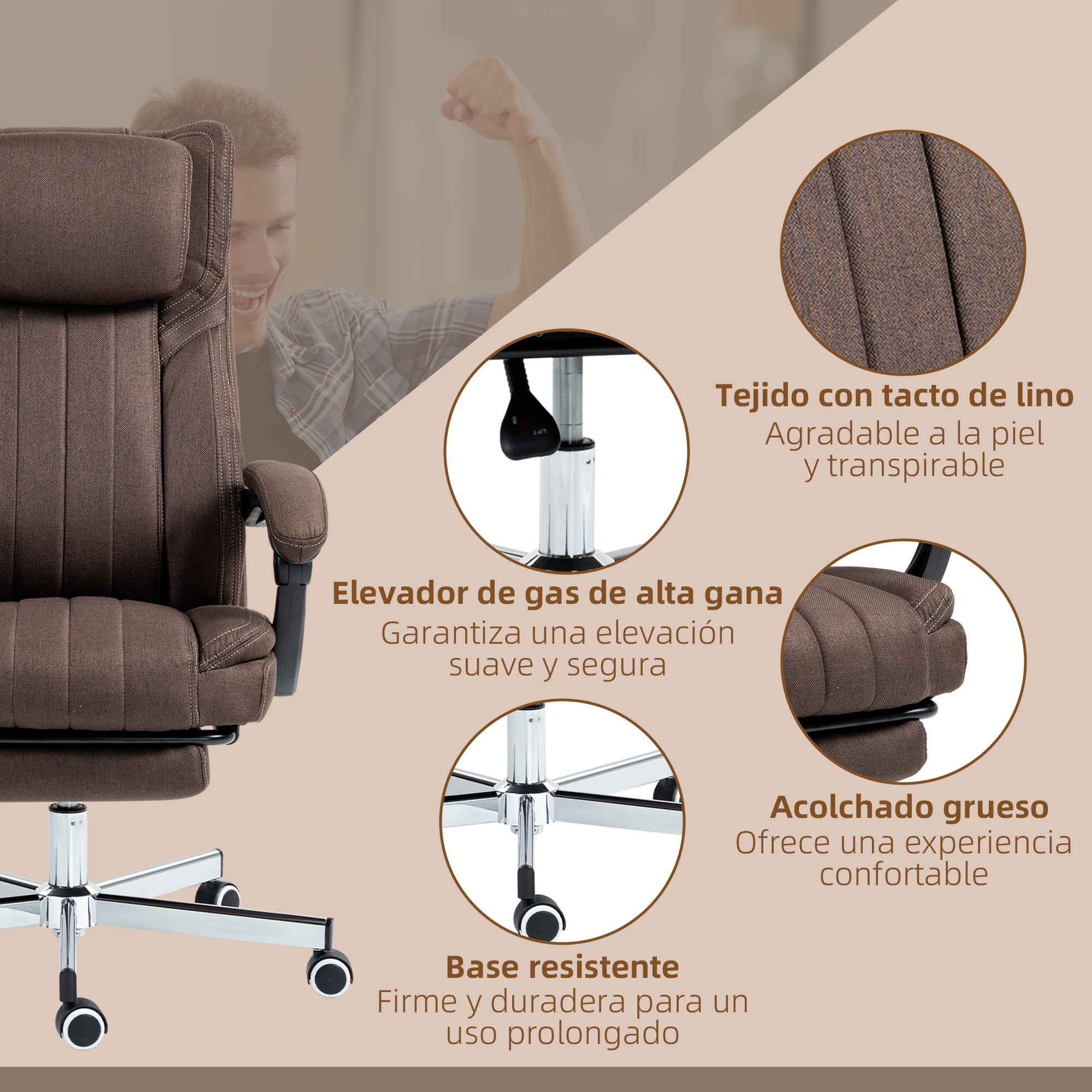 Ergonomic Massage Office Chair With Adjustable Height And Remote_voghion.com