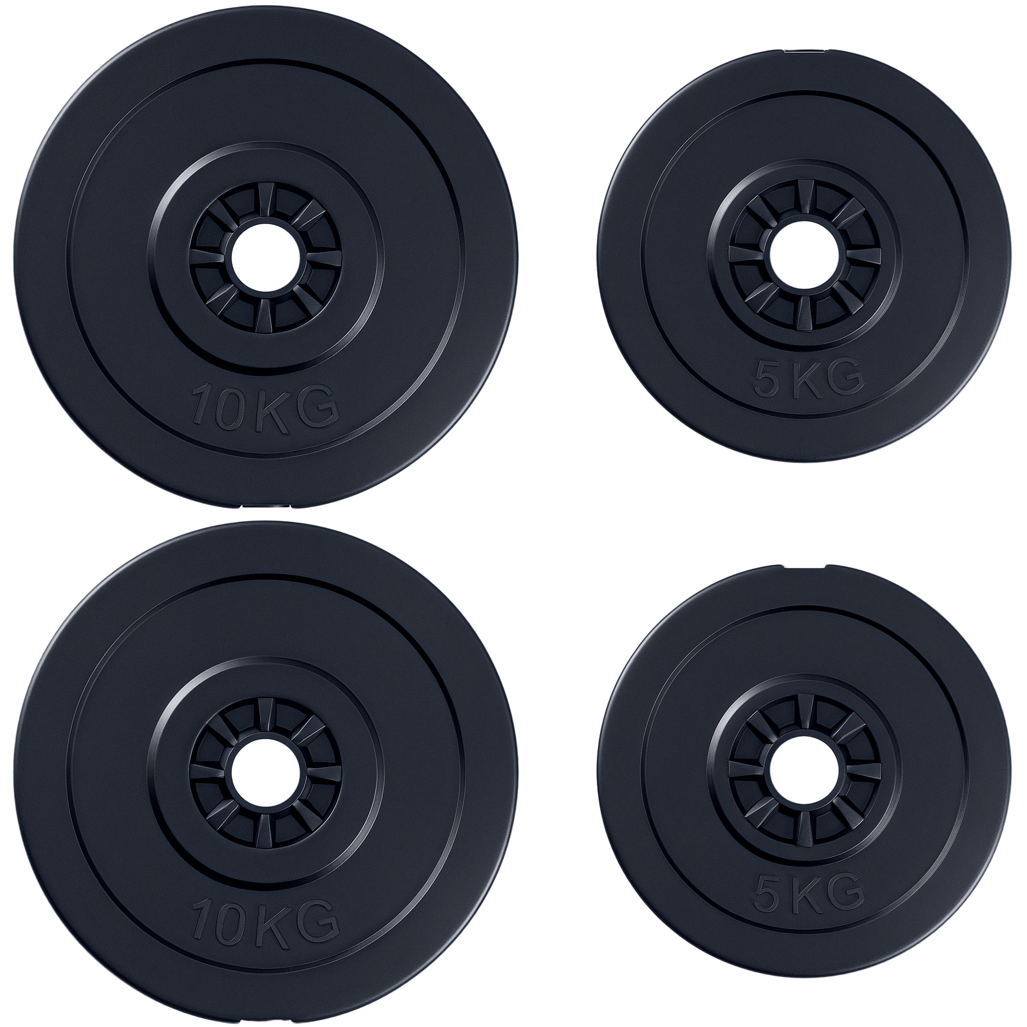 Juego De 4 Discos De Pesas De 2x5 Kg Y 2x10 Kg Juego De Placas De Pesas Con Agujero De Ø25 Mm Para Barra O Mancuernas Entrenamiento De Fuerza Levantamiento De Pesas_desvips.com