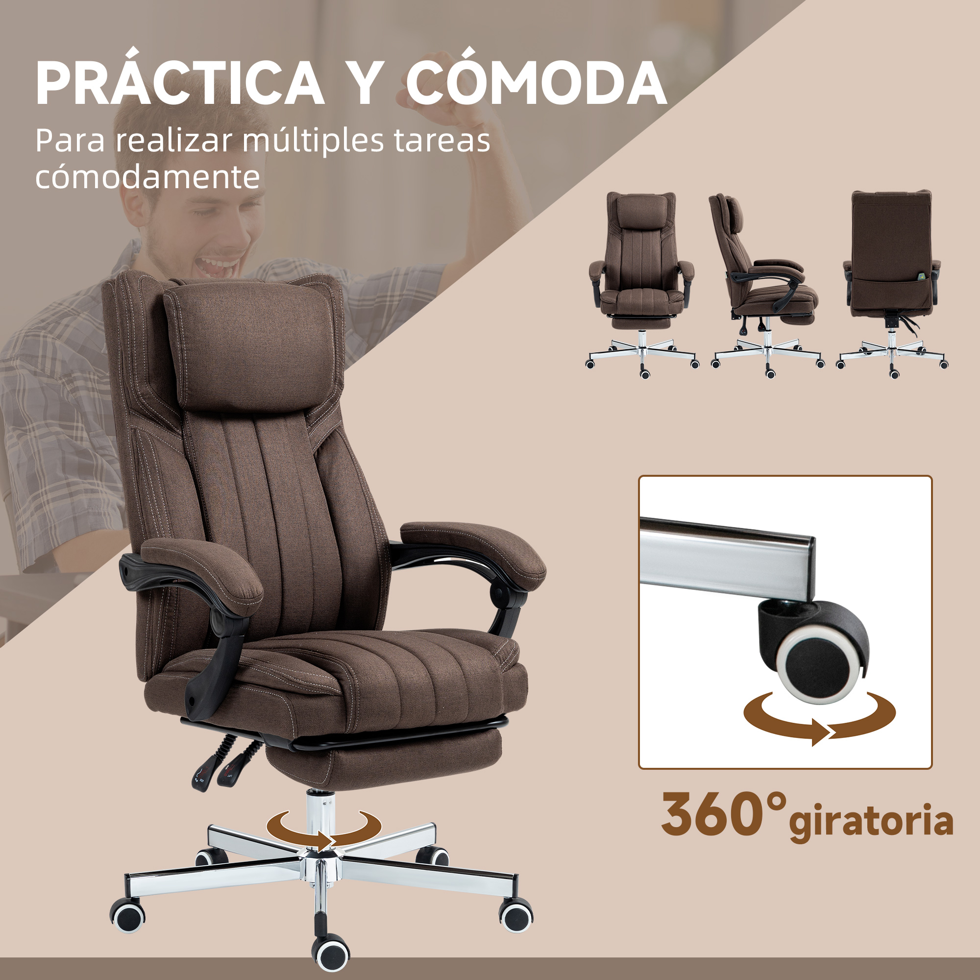 Ergonomic Massage Office Chair With Adjustable Height And Remote_voghion.com