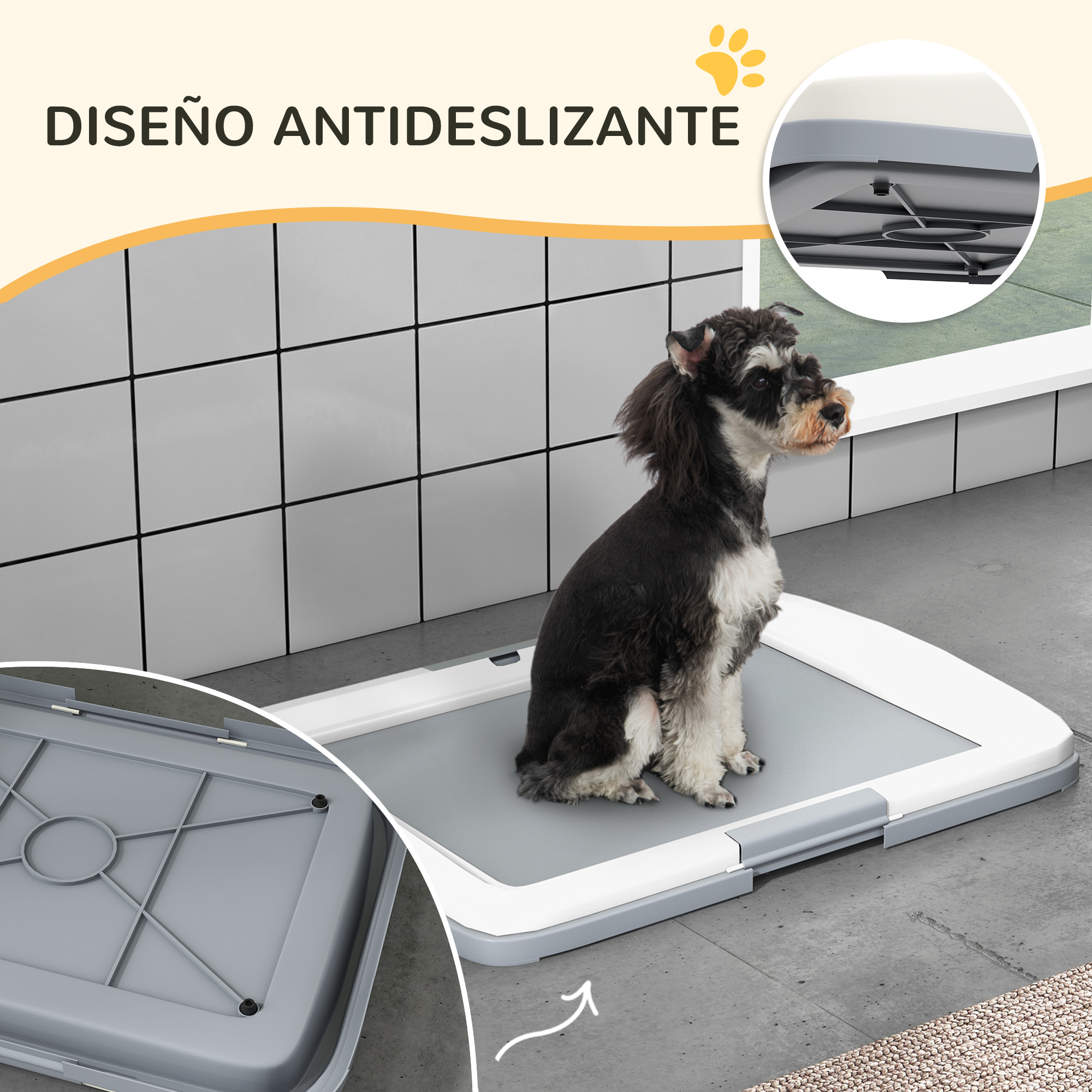 Toilettes pour chiens et chiots avec bac d'entraînement gris_voghion.com