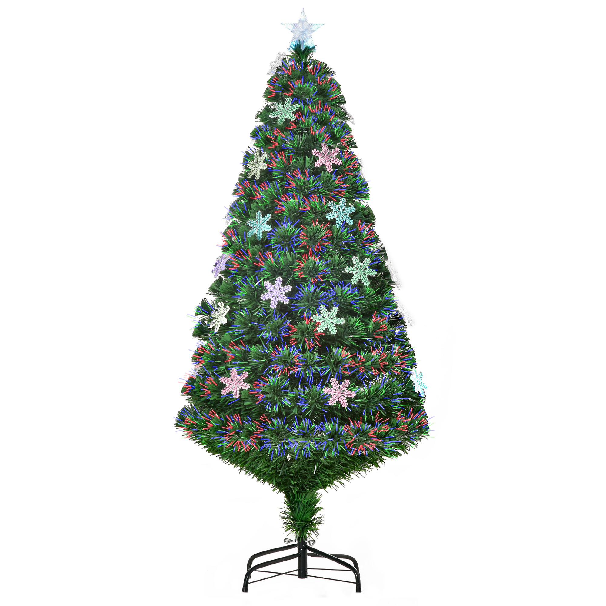 Artificial Christmas Tree With Led Lights And Fibre Optics_voghion.com