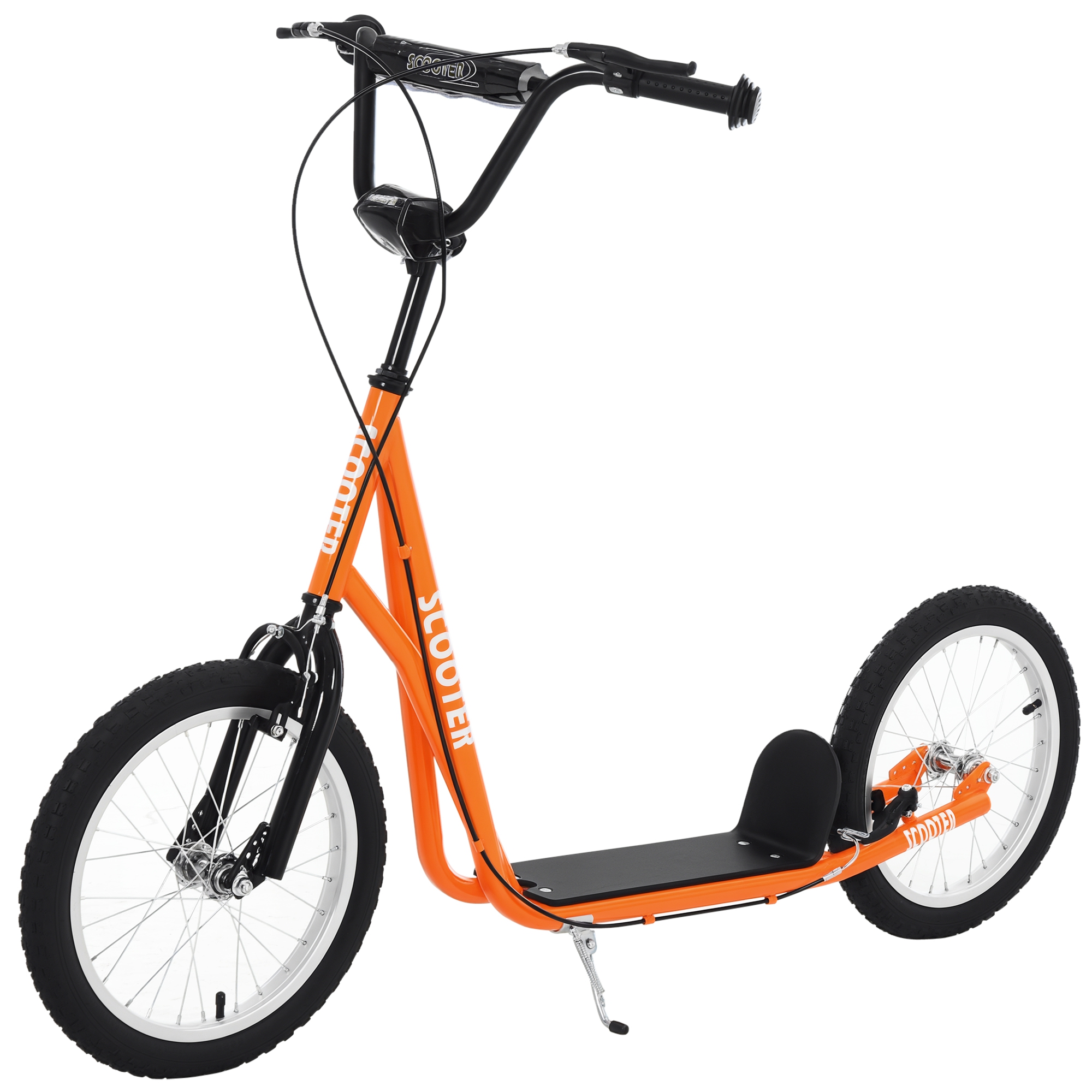 Youth Scooter Kick Scooter for Kids 5+ with Adjustable Handlebar Front and Rear Dual Brakes, Orange